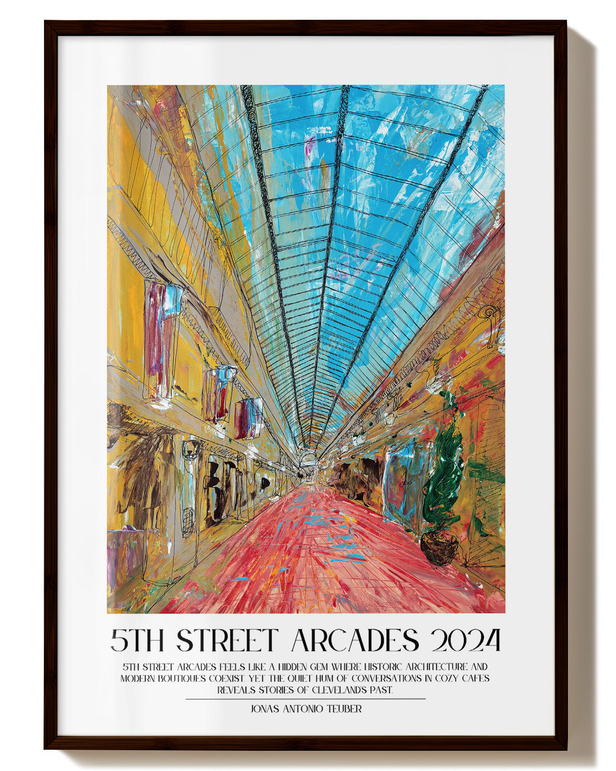 5th Street Arcades Poster – Print Material Wandbild, moderne Kunst & Fine Art Print von Spawnd, handgefertigt & Made in Germany