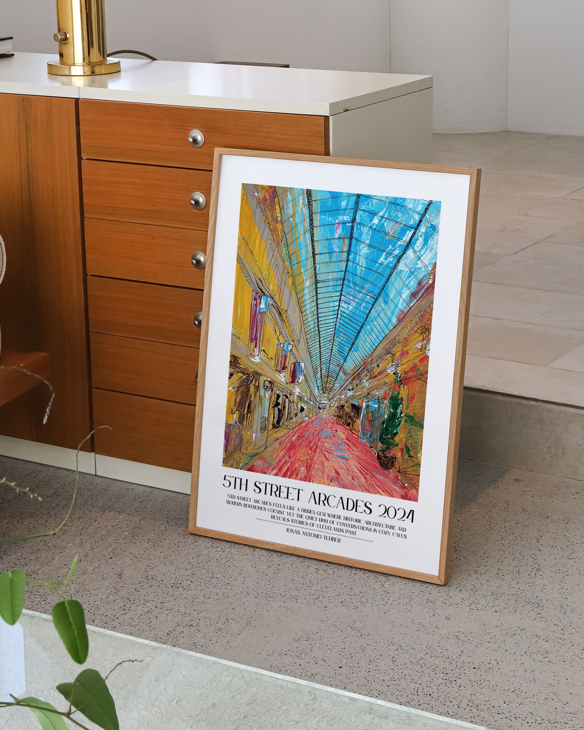 5th Street Arcades Poster – Print Material Wandbild, moderne Kunst & Fine Art Print von Spawnd, handgefertigt & Made in Germany
