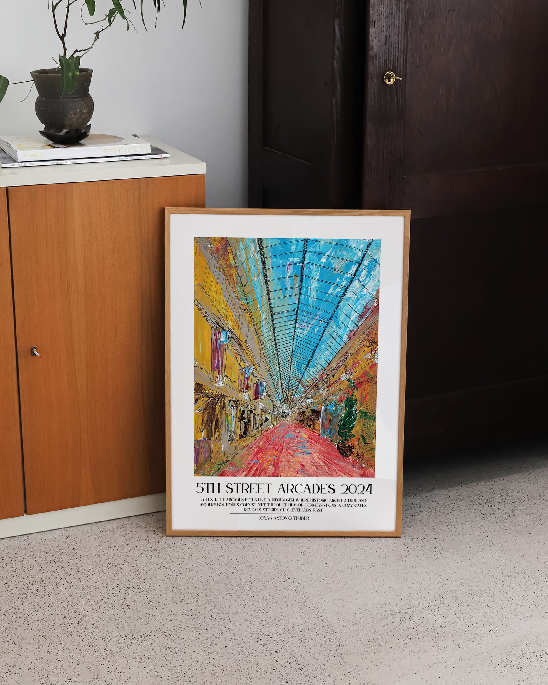 5th Street Arcades Poster – Print Material Wandbild, moderne Kunst & Fine Art Print von Spawnd, handgefertigt & Made in Germany