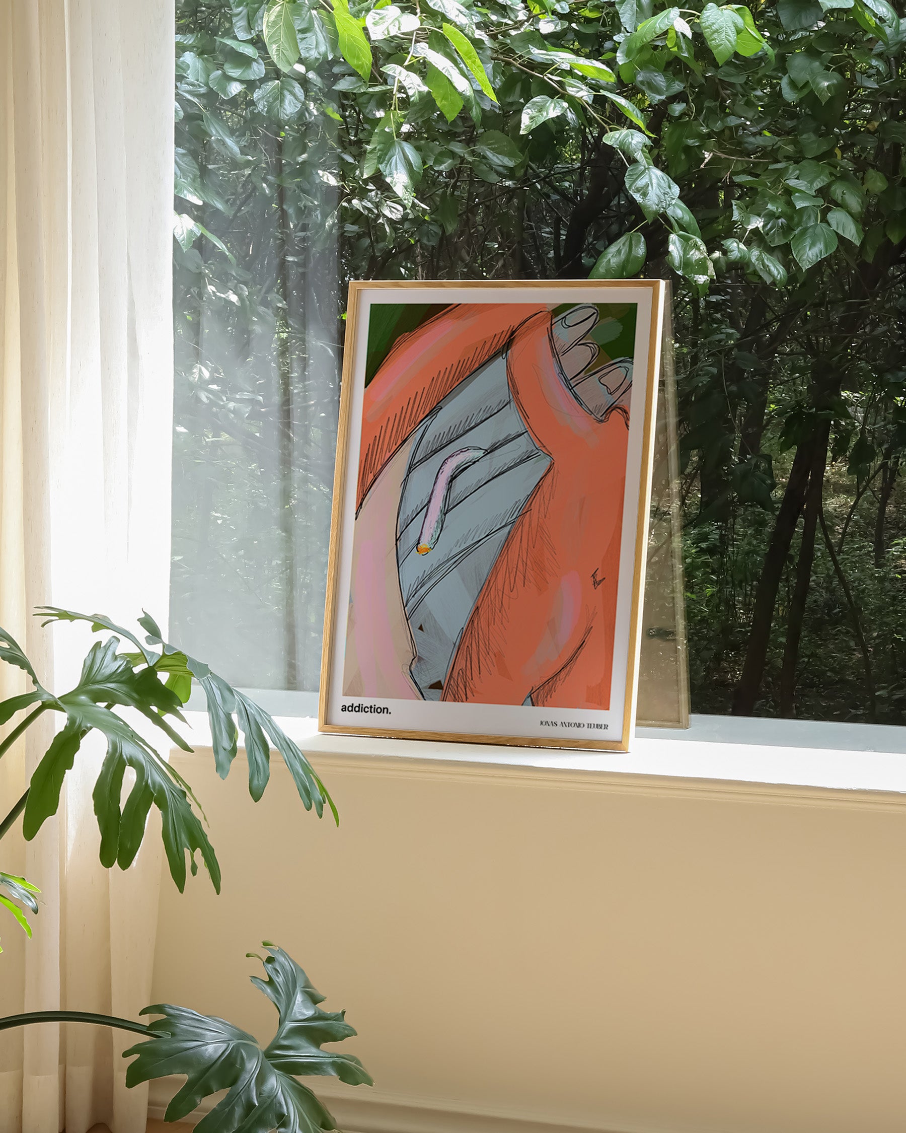 Addiction Poster – Print Material Wandbild, moderne Kunst & Fine Art Print von Spawnd, handgefertigt & Made in Germany