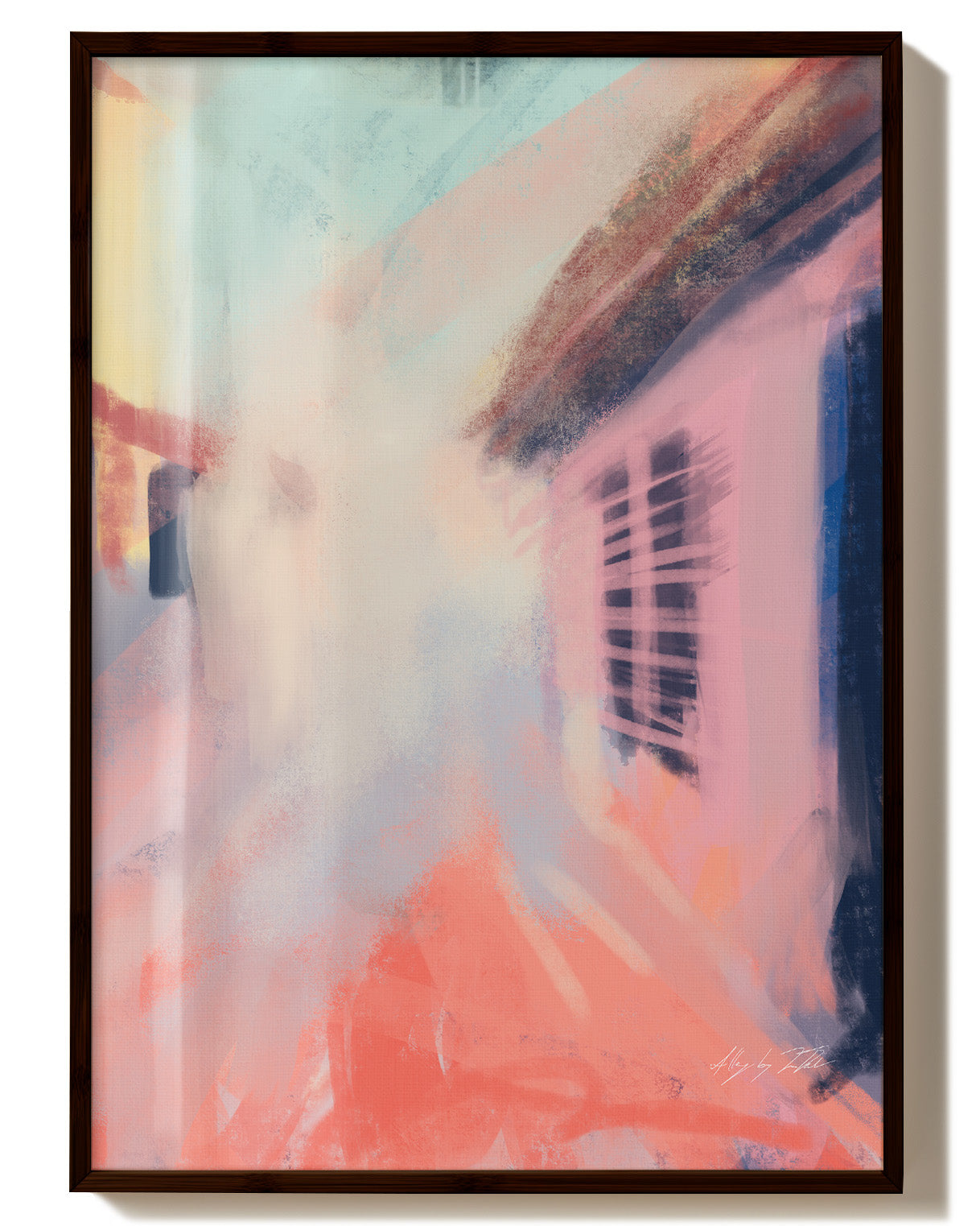 Alley Poster – Print Material Wandbild, moderne Kunst & Fine Art Print von Spawnd, handgefertigt & Made in Germany