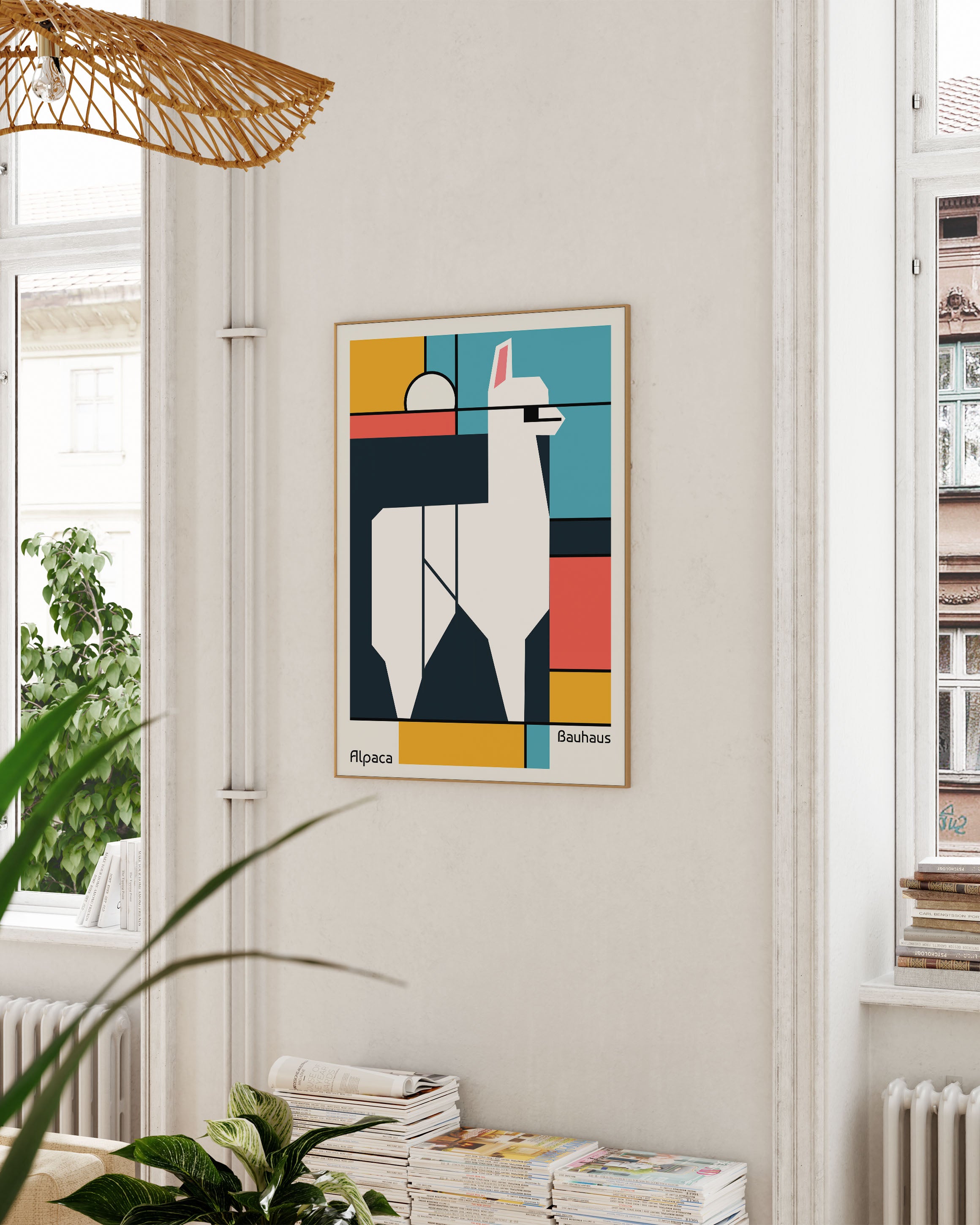 Alpaca Poster – Print Material Wandbild, moderne Kunst & Fine Art Print von Spawnd, handgefertigt & Made in Germany