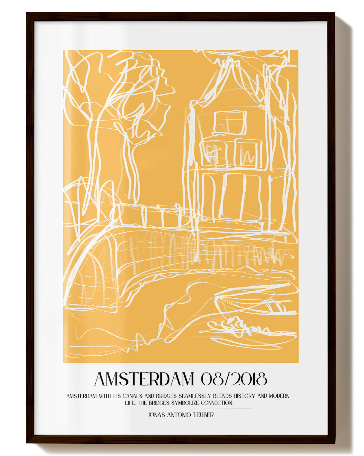 Amsterdam Poster – Print Material Wandbild, moderne Kunst & Fine Art Print von Spawnd, handgefertigt & Made in Germany