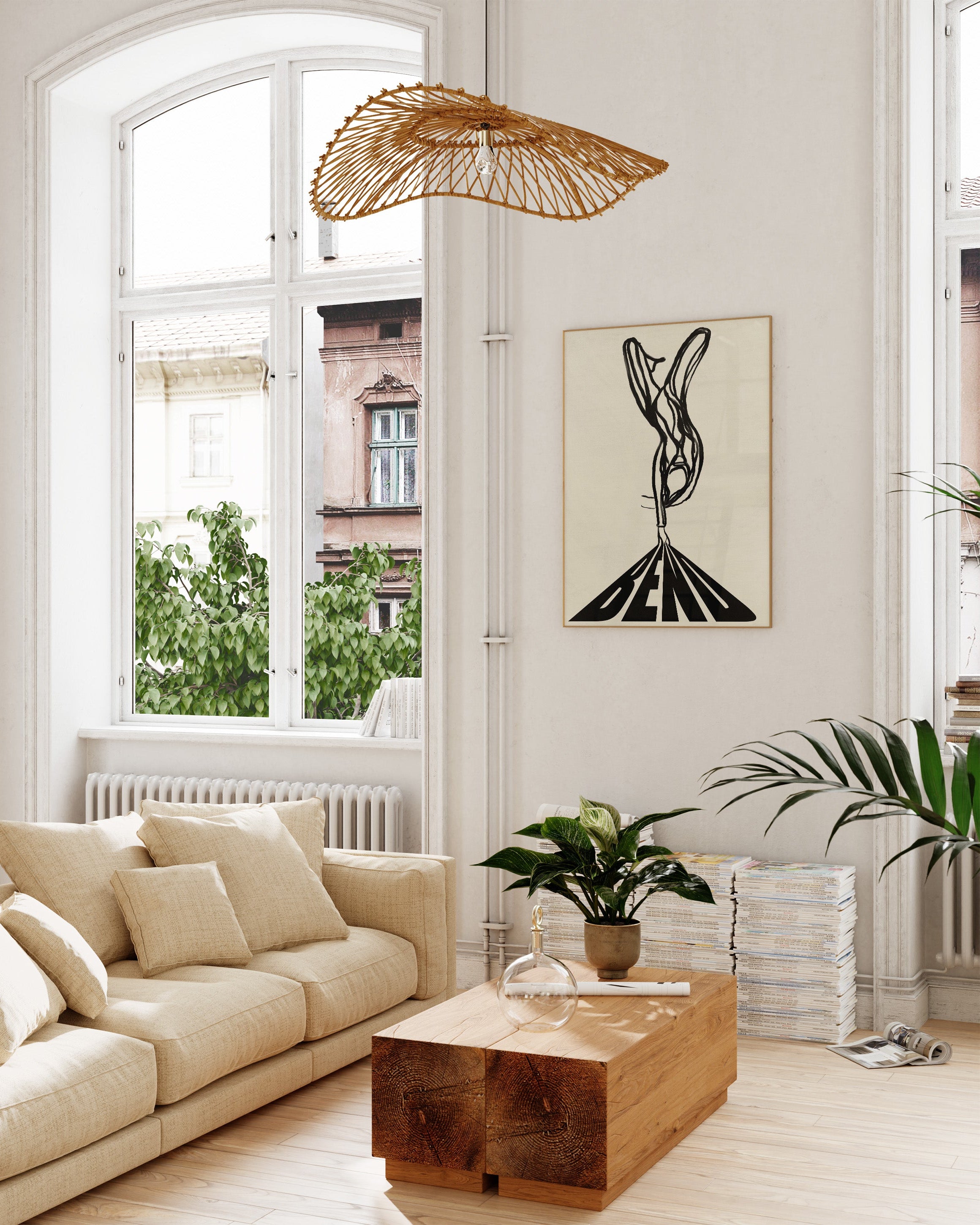 Bend Poster – Print Material Wandbild, moderne Kunst & Fine Art Print von Spawnd, handgefertigt & Made in Germany