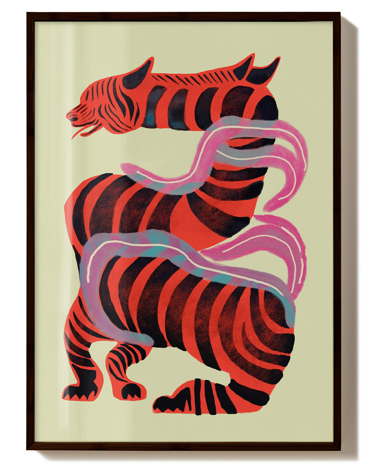Blind Wolf Poster – Print Material Wandbild, moderne Kunst & Fine Art Print von Spawnd, handgefertigt & Made in Germany