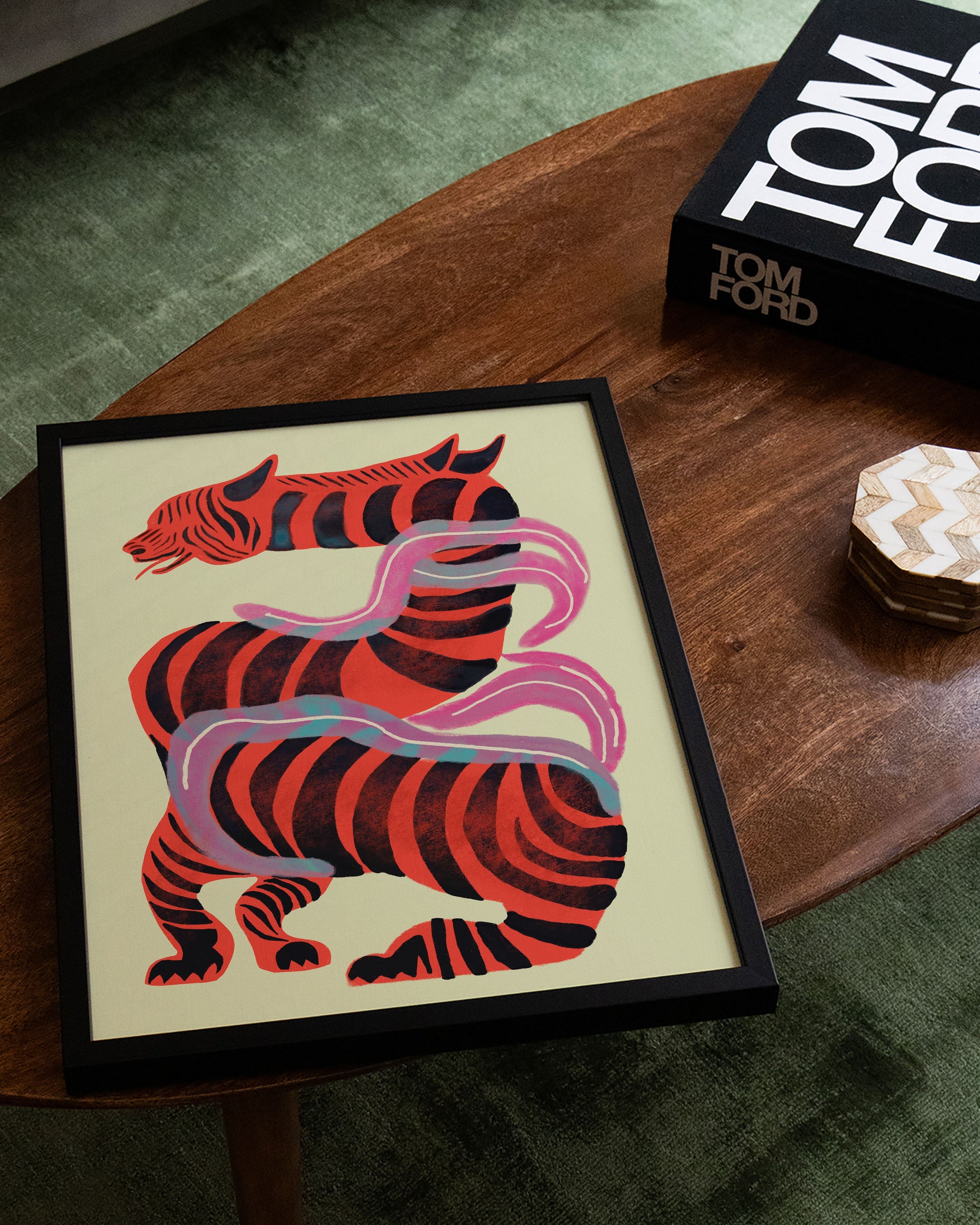 Blind Wolf Poster – Print Material Wandbild, moderne Kunst & Fine Art Print von Spawnd, handgefertigt & Made in Germany