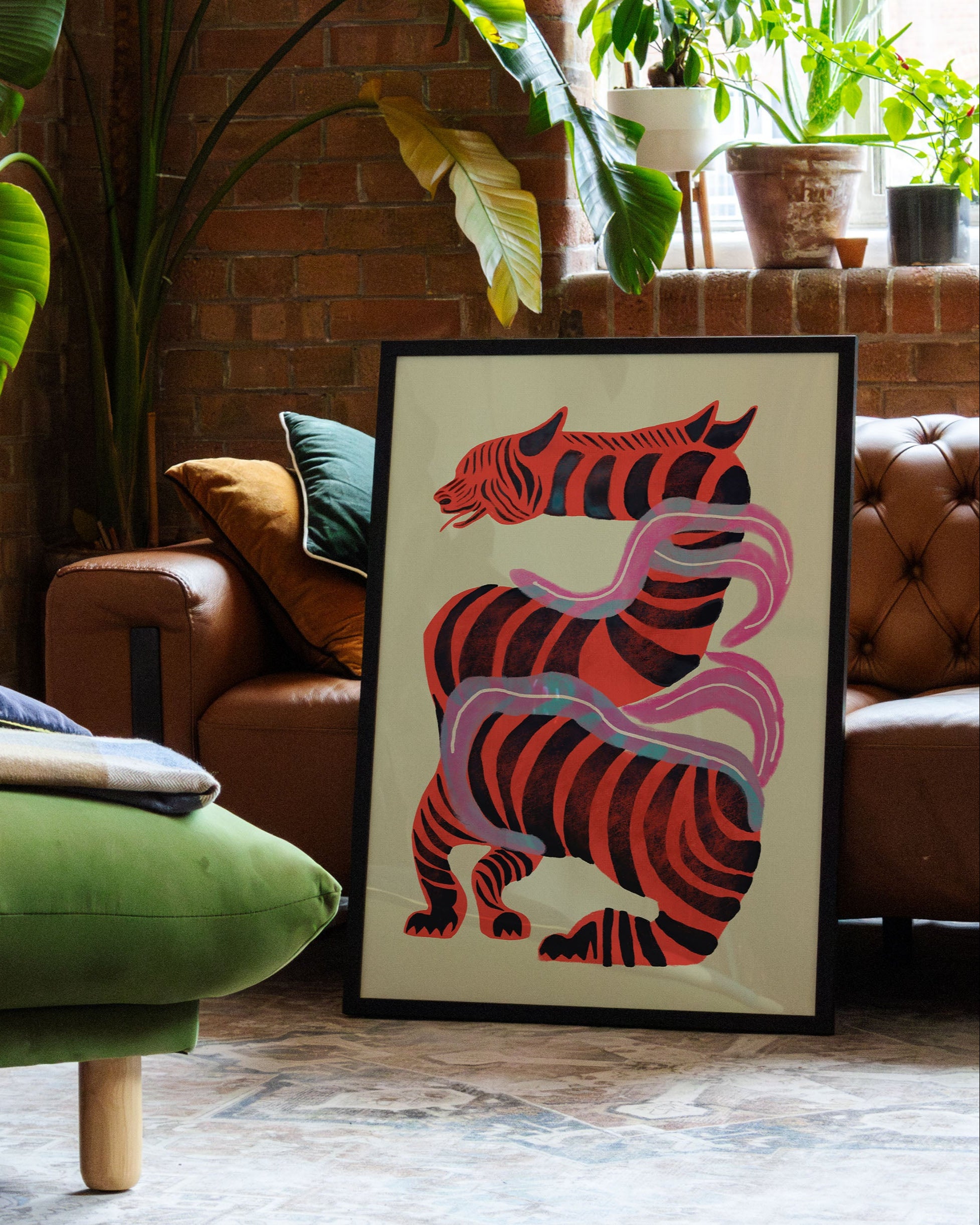 Blind Wolf Poster – Print Material Wandbild, moderne Kunst & Fine Art Print von Spawnd, handgefertigt & Made in Germany