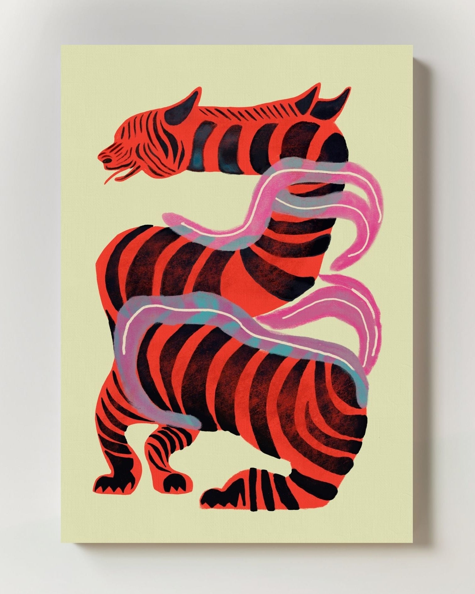 Blind Wolf Poster – Print Material Wandbild, moderne Kunst & Fine Art Print von Spawnd, handgefertigt & Made in Germany