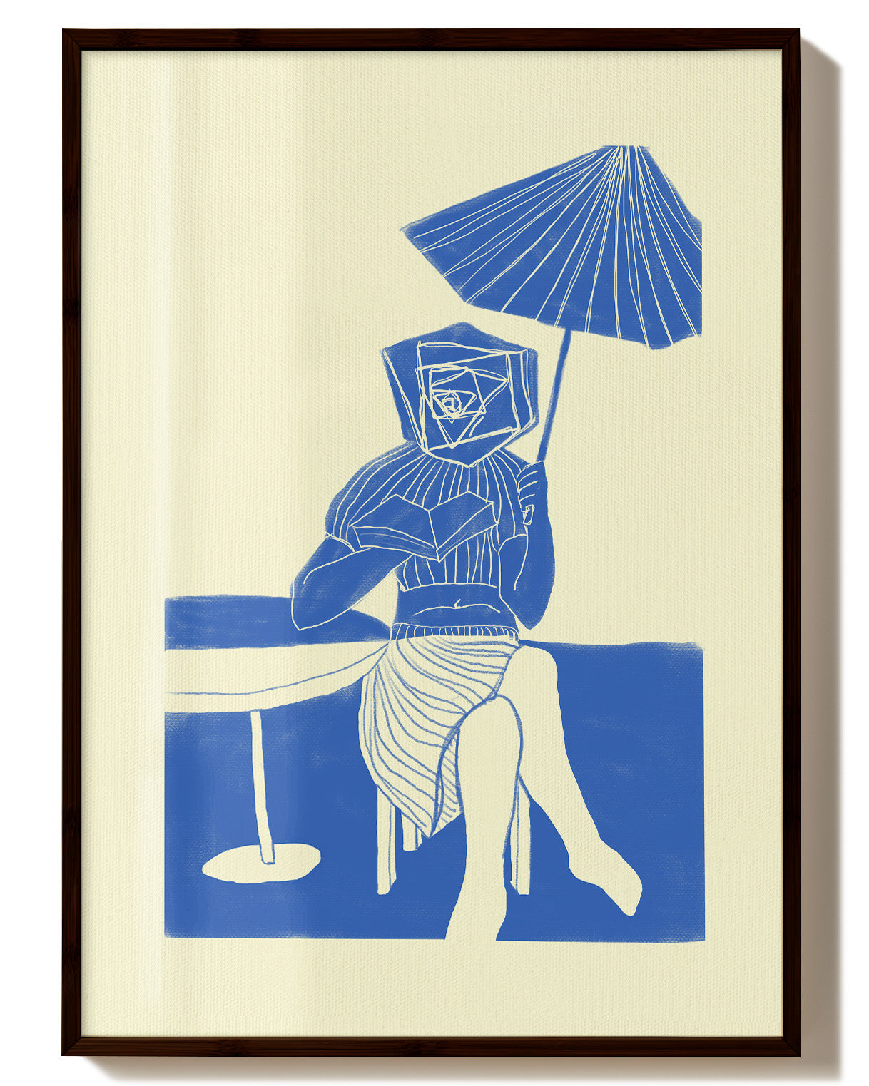 Café Poster – Print Material Wandbild, moderne Kunst & Fine Art Print von Spawnd, handgefertigt & Made in Germany