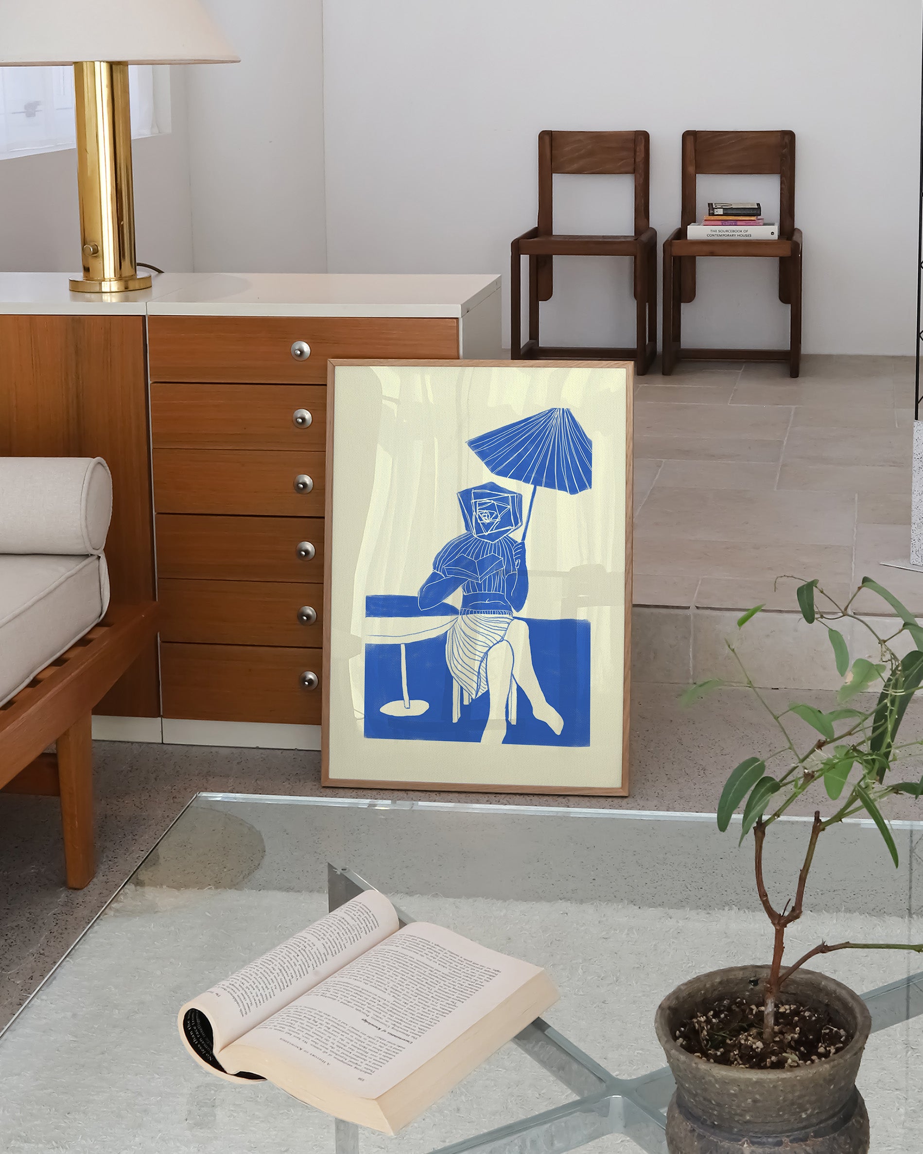 Café Poster – Print Material Wandbild, moderne Kunst & Fine Art Print von Spawnd, handgefertigt & Made in Germany