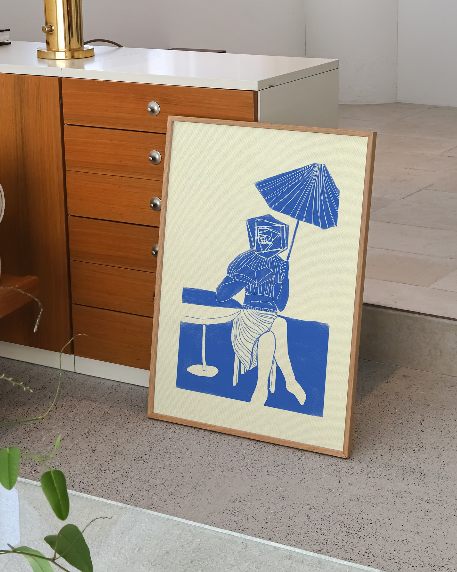 Café Poster – Print Material Wandbild, moderne Kunst & Fine Art Print von Spawnd, handgefertigt & Made in Germany