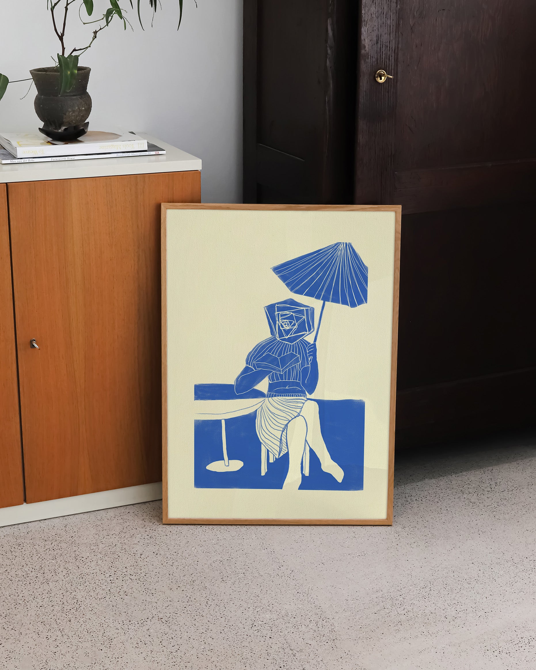 Café Poster – Print Material Wandbild, moderne Kunst & Fine Art Print von Spawnd, handgefertigt & Made in Germany