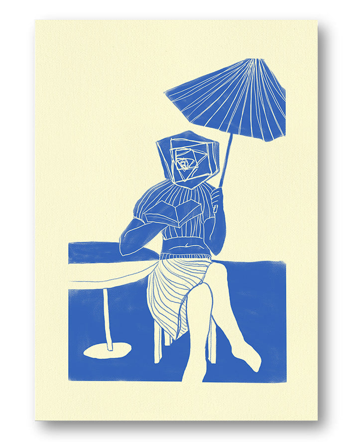 Café Poster – Print Material Wandbild, moderne Kunst & Fine Art Print von Spawnd, handgefertigt & Made in Germany