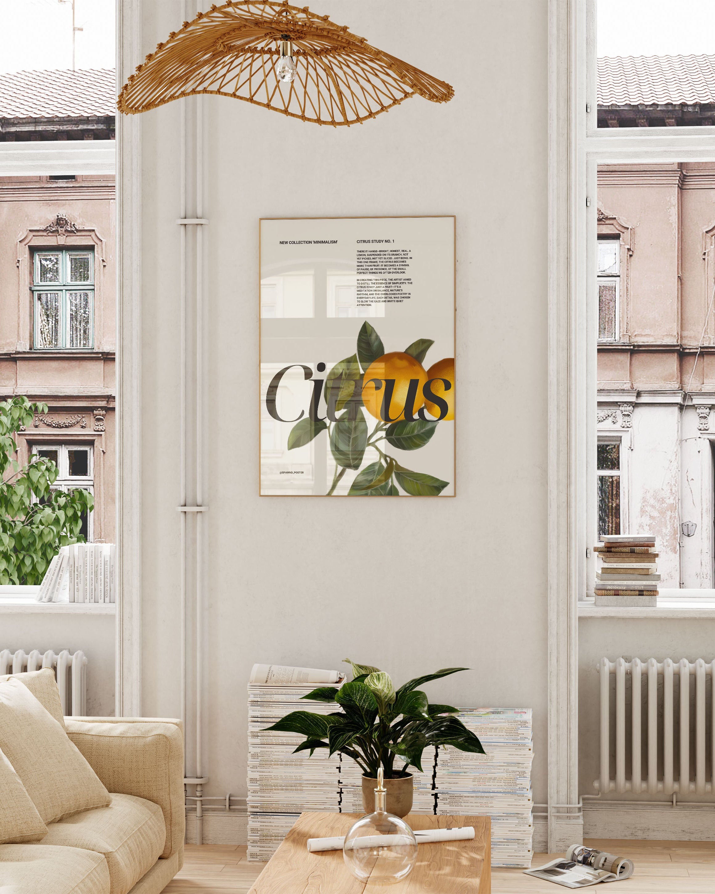 Citrus Poster – Print Material Wandbild, moderne Kunst & Fine Art Print von Spawnd, handgefertigt & Made in Germany