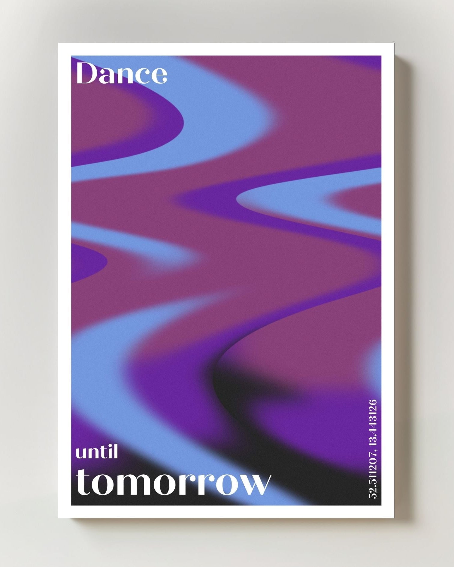 Dance until tomorrow Poster – Print Material Wandbild, moderne Kunst & Fine Art Print von Spawnd, handgefertigt & Made in Germany