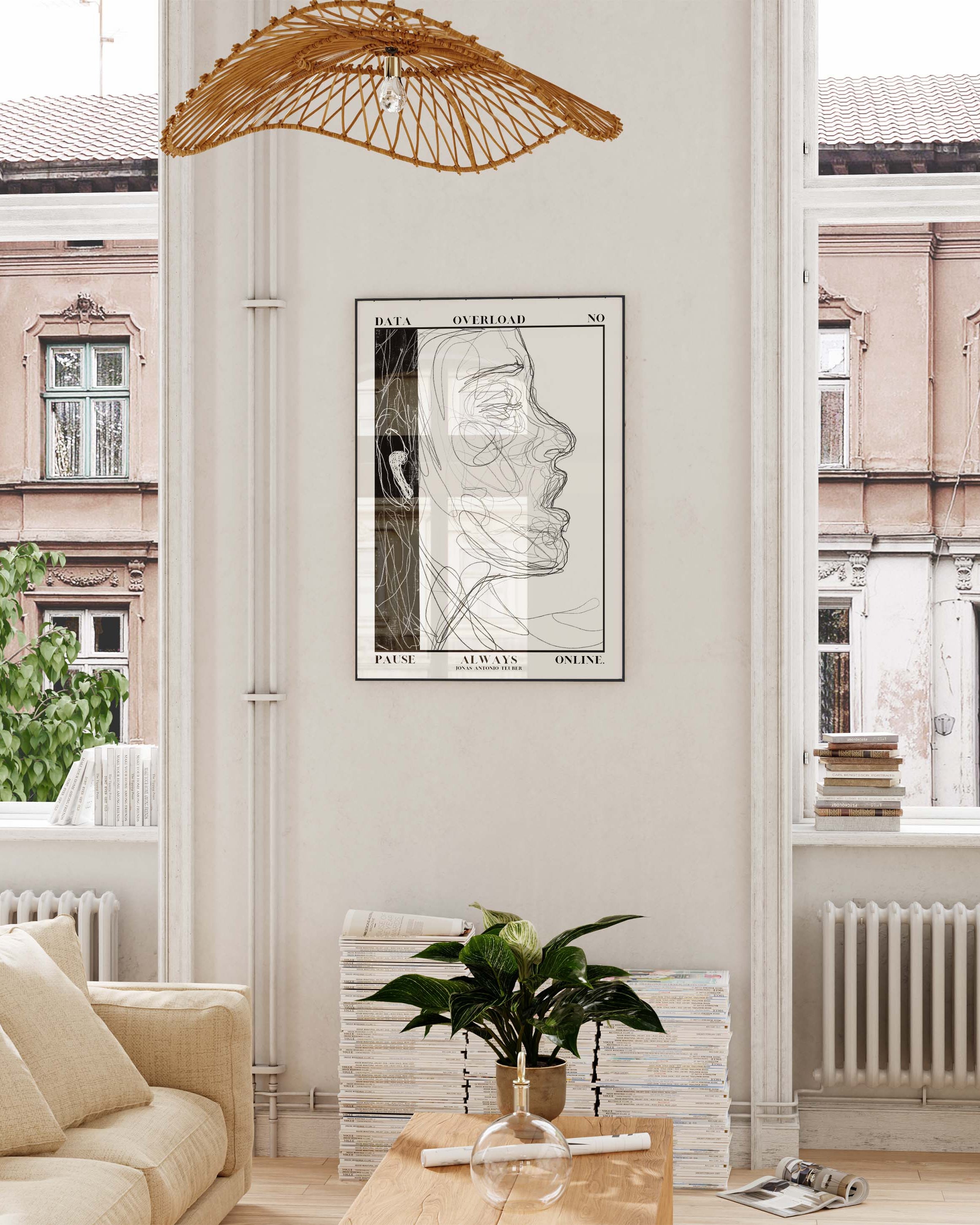 Data Overflow Poster – Print Material Wandbild, moderne Kunst & Fine Art Print von Spawnd, handgefertigt & Made in Germany