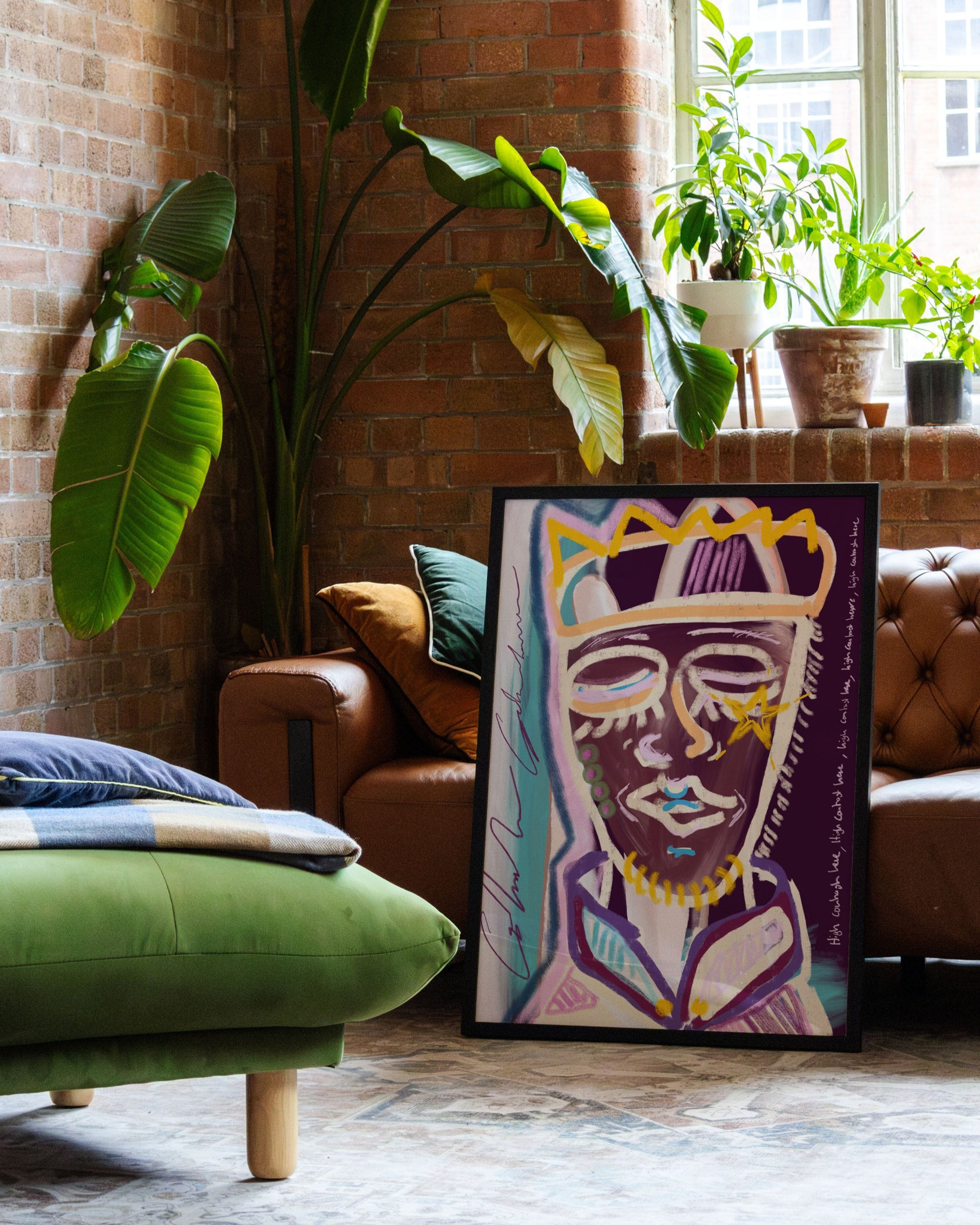 Digital Crown Poster – Print Material Wandbild, moderne Kunst & Fine Art Print von Spawnd, handgefertigt & Made in Germany