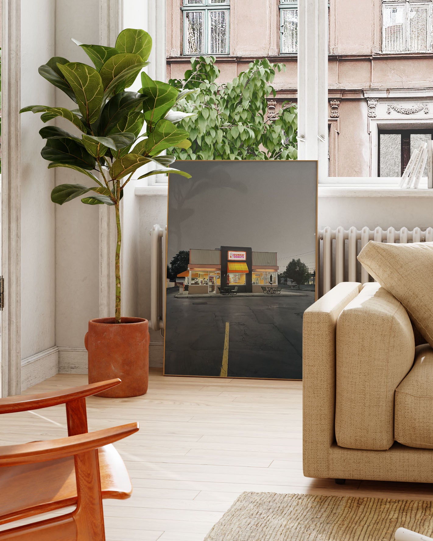 Dunkin Donuts Poster – FineArt Wandbild, moderne Kunst & Fine Art Print von Spawnd, handgefertigt & Made in Germany