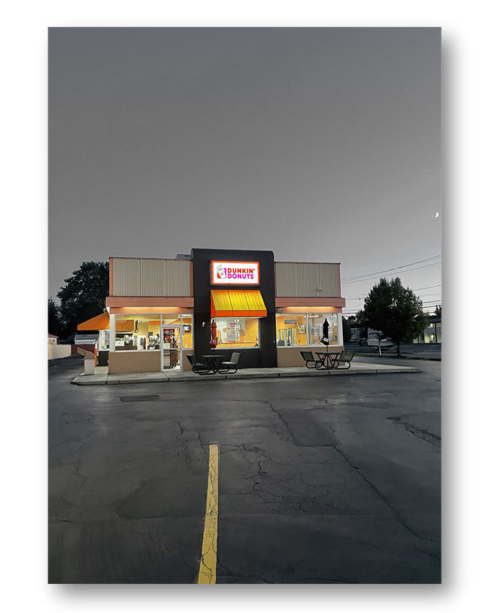 Dunkin Donuts Poster – FineArt Wandbild, moderne Kunst & Fine Art Print von Spawnd, handgefertigt & Made in Germany