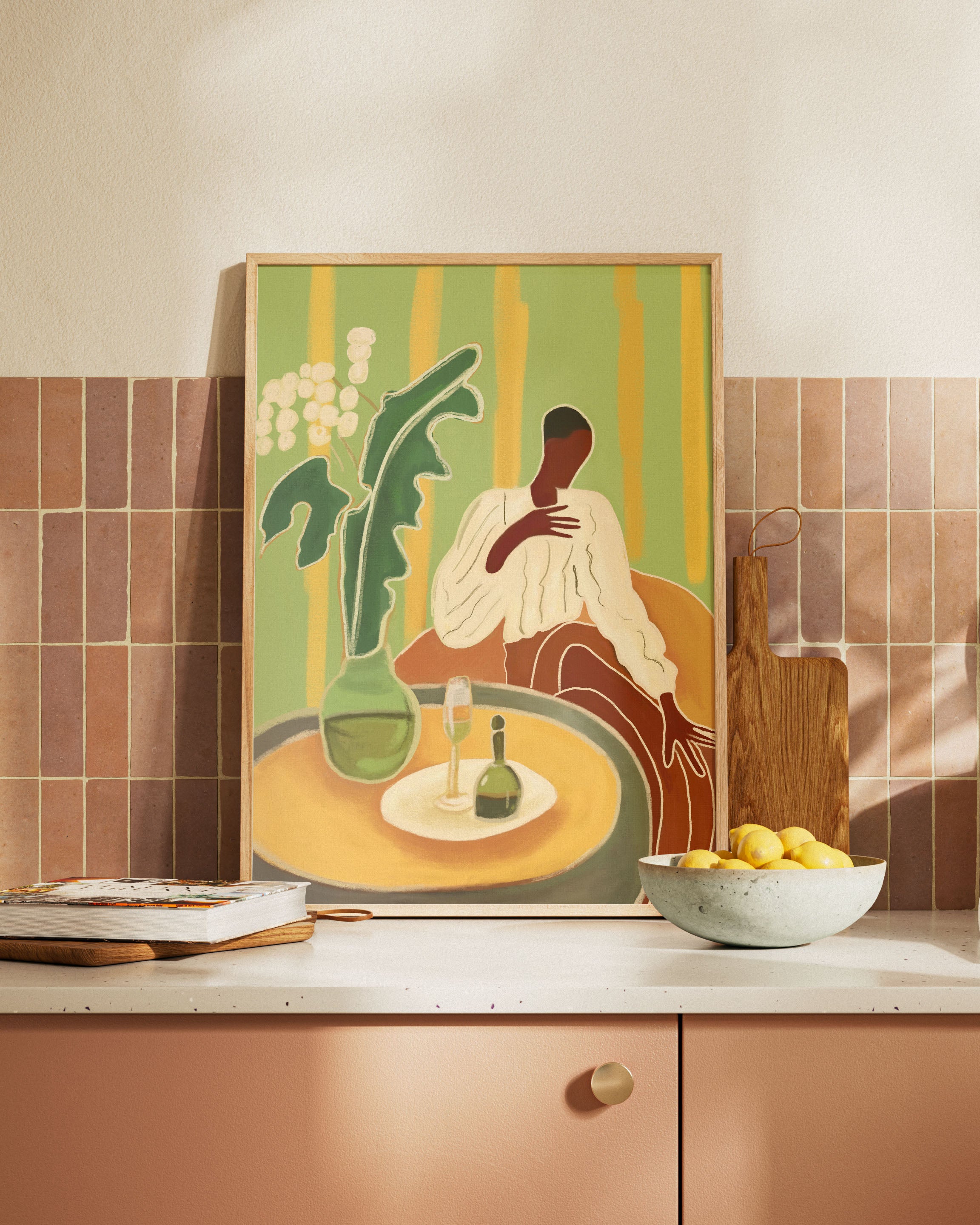 Evening Poster – Print Material Wandbild, moderne Kunst & Fine Art Print von Spawnd, handgefertigt & Made in Germany