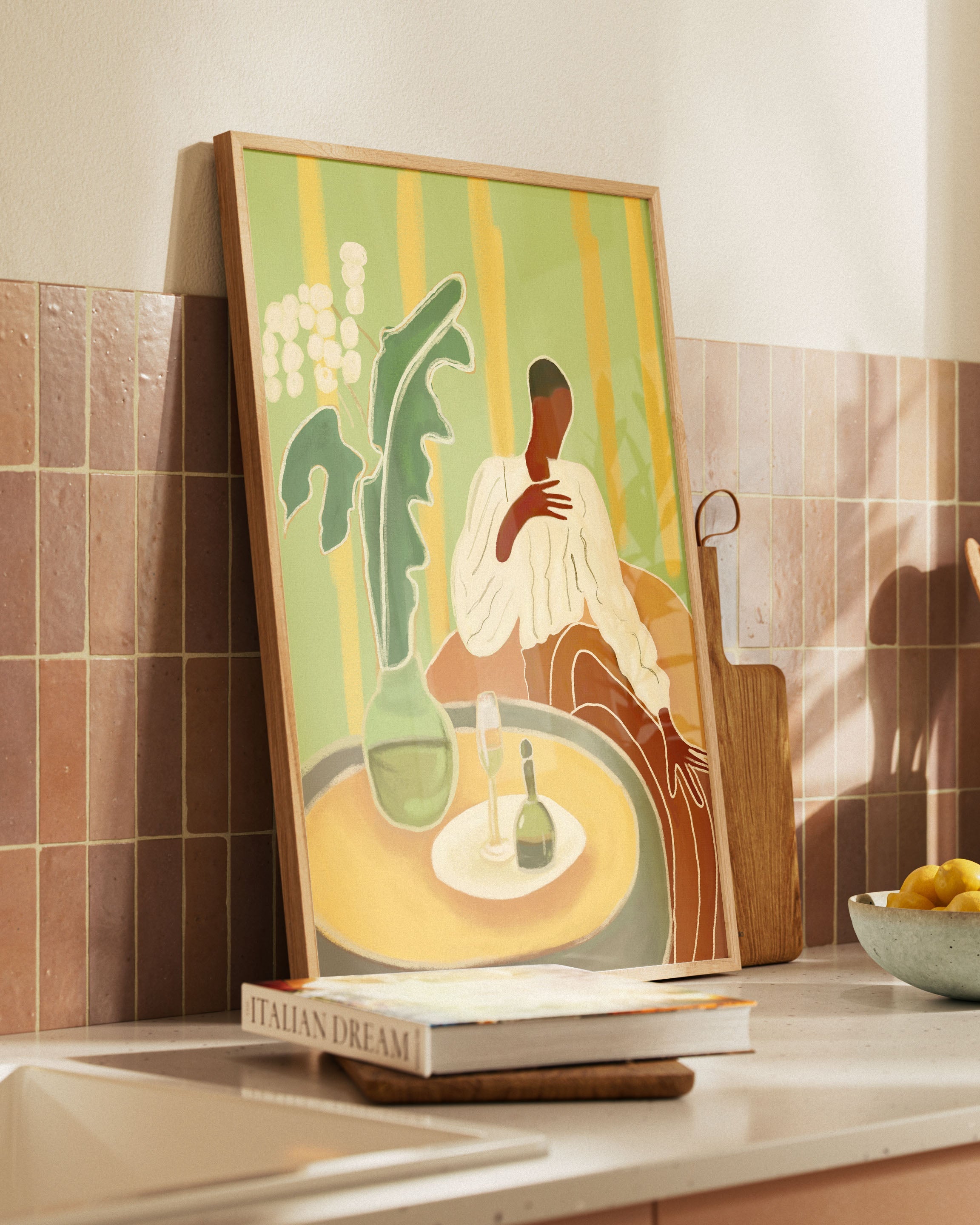 Evening Poster – Print Material Wandbild, moderne Kunst & Fine Art Print von Spawnd, handgefertigt & Made in Germany