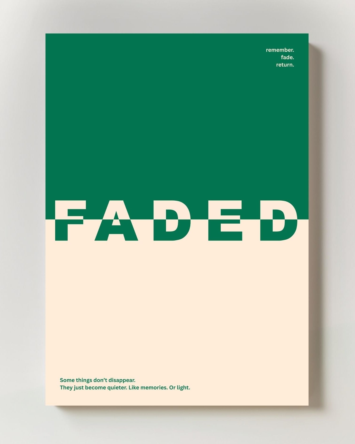Faded Poster – Print Material Wandbild, moderne Kunst & Fine Art Print von Spawnd, handgefertigt & Made in Germany
