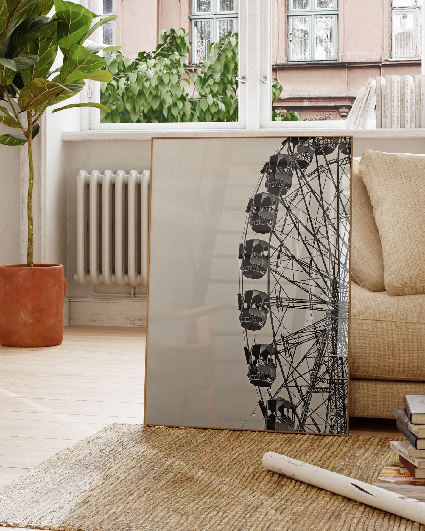 Ferris Wheel Poster – FineArt Wandbild, moderne Kunst & Fine Art Print von Spawnd, handgefertigt & Made in Germany