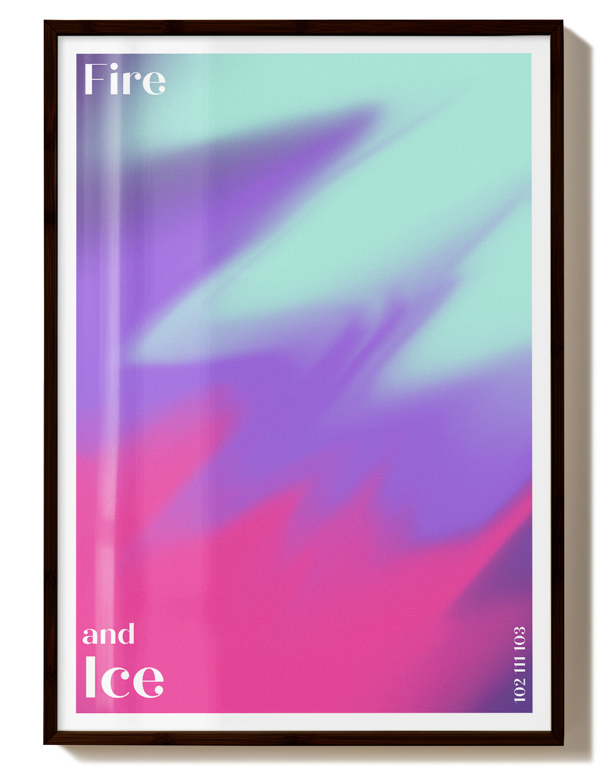 Fire and Ice Poster – Print Material Wandbild, moderne Kunst & Fine Art Print von Spawnd, handgefertigt & Made in Germany