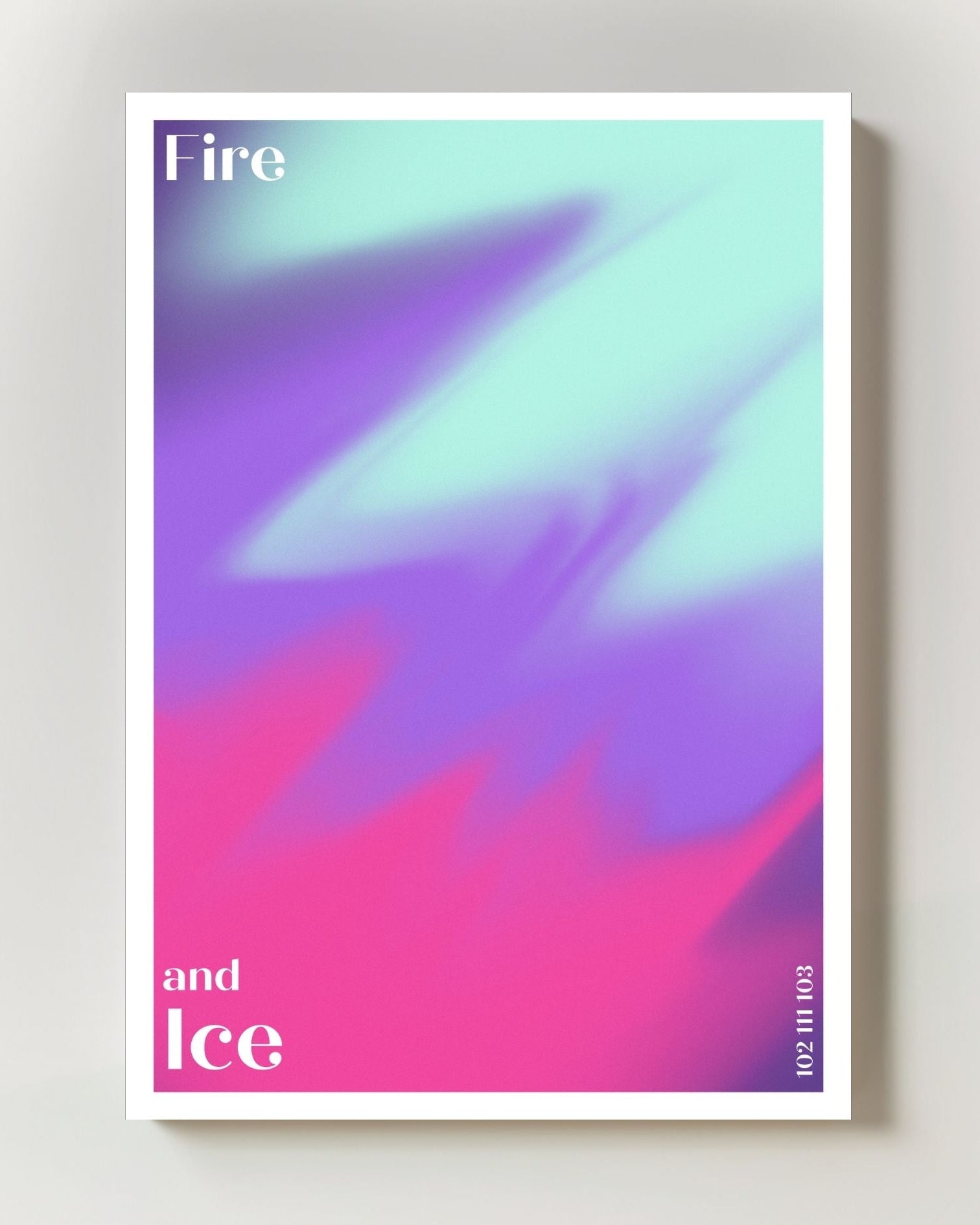 Fire and Ice Poster – Print Material Wandbild, moderne Kunst & Fine Art Print von Spawnd, handgefertigt & Made in Germany