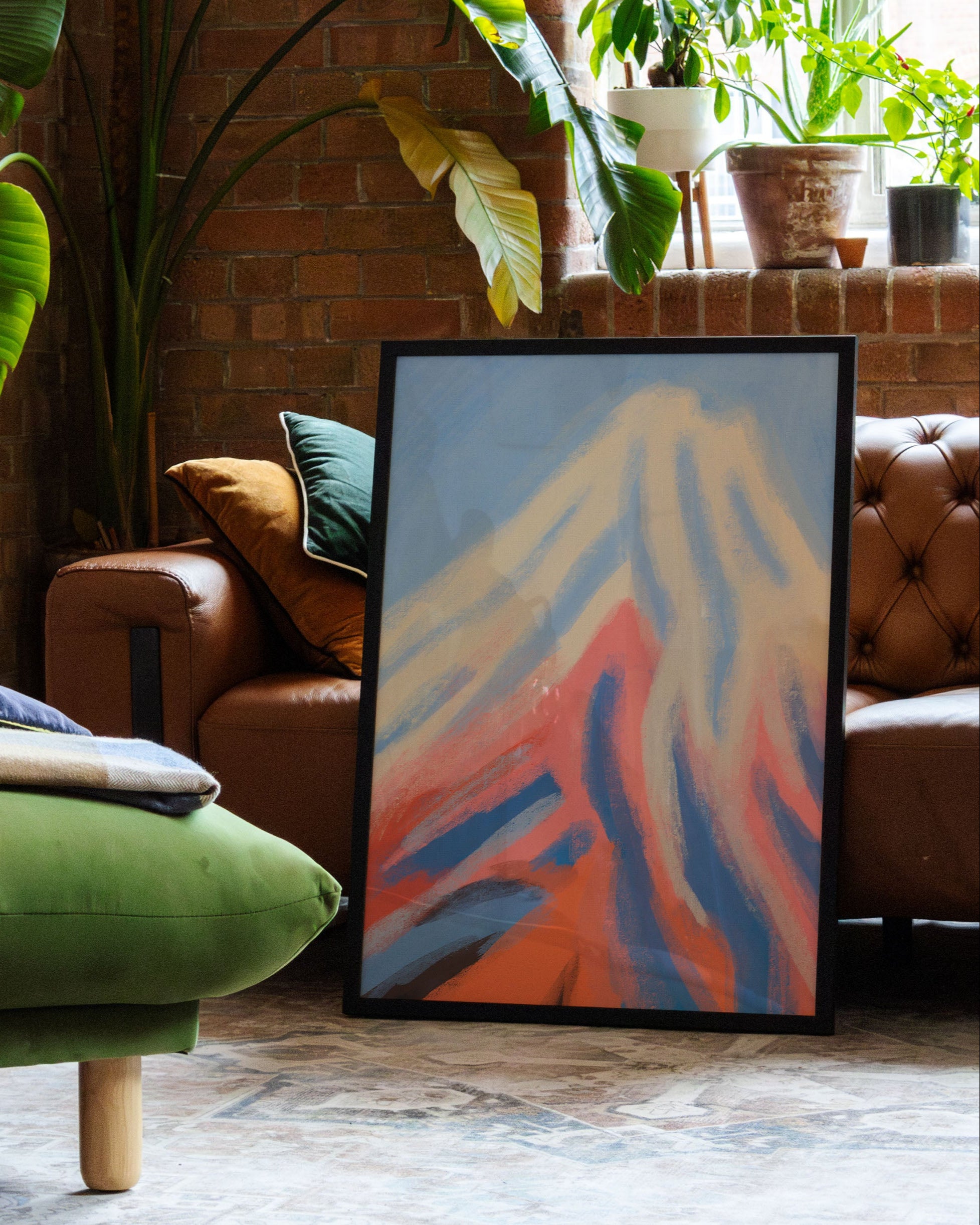 Fire Beneath Snow Poster – Print Material Wandbild, moderne Kunst & Fine Art Print von Spawnd, handgefertigt & Made in Germany