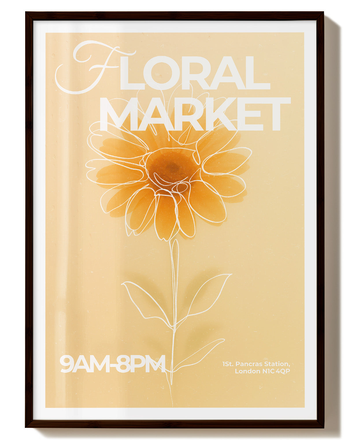 Floral Market Poster – Print Material Wandbild, moderne Kunst & Fine Art Print von Spawnd, handgefertigt & Made in Germany