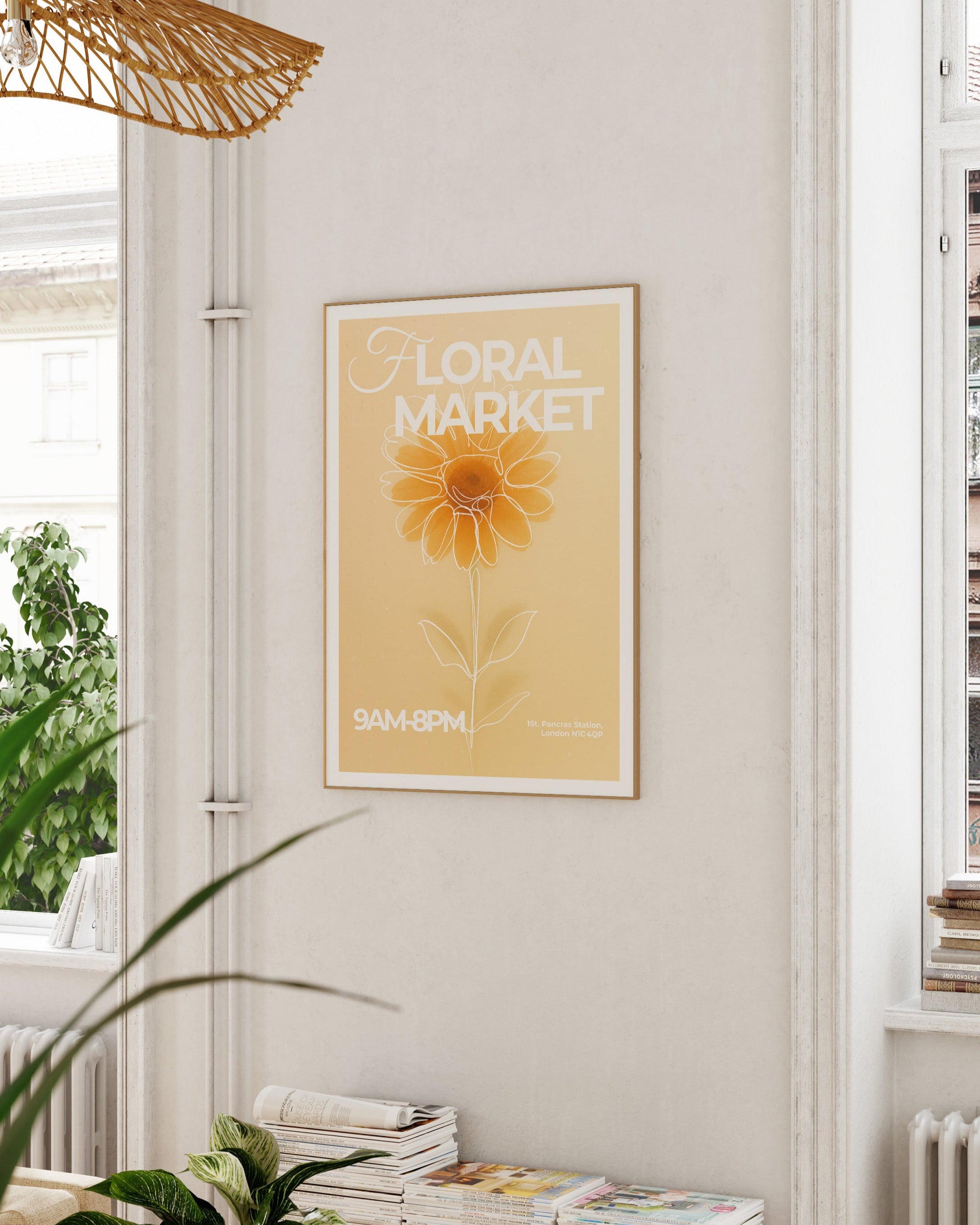 Floral Market Poster – Print Material Wandbild, moderne Kunst & Fine Art Print von Spawnd, handgefertigt & Made in Germany