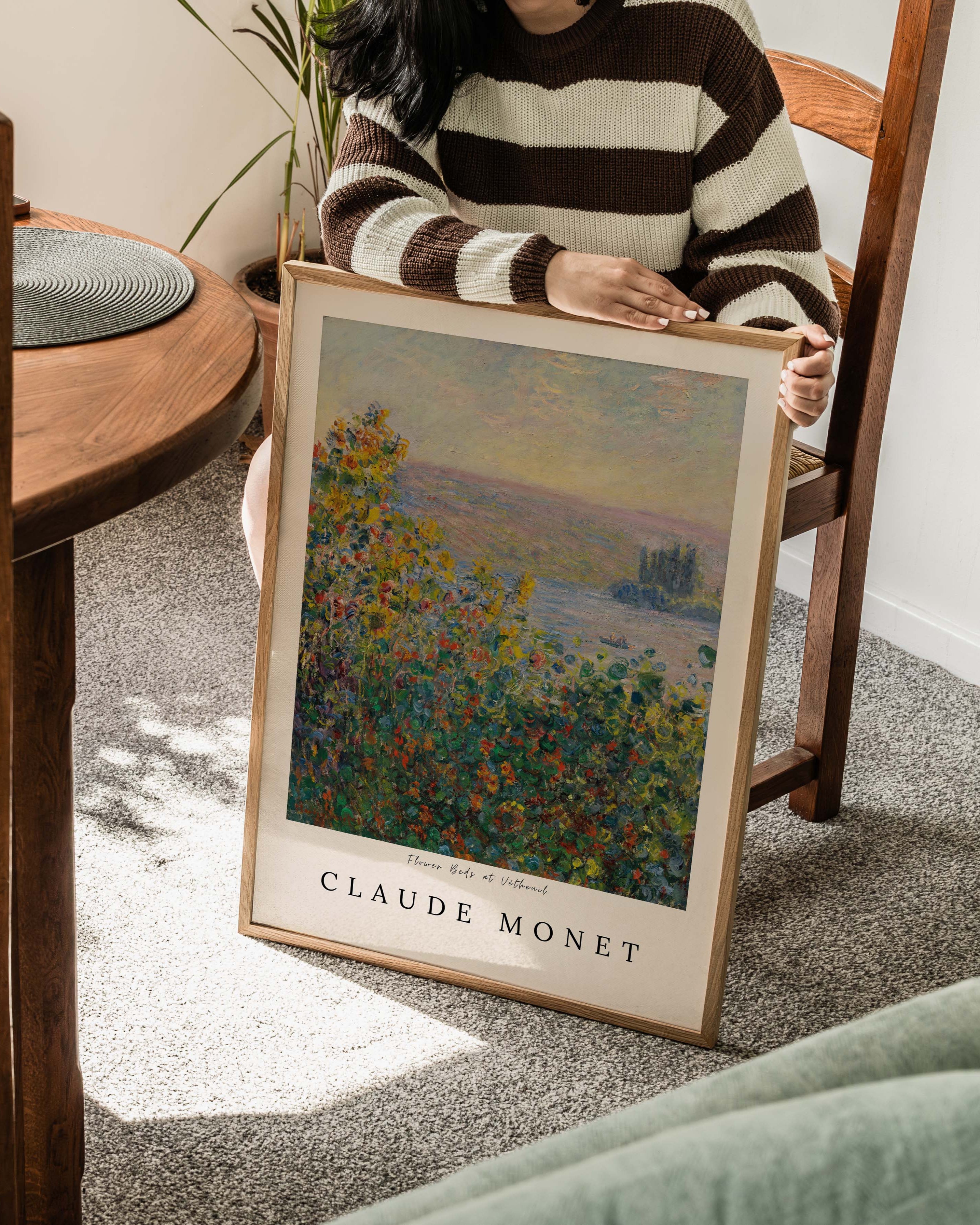 Flower Beds at Vétheuil Poster – FineArt Wandbild, moderne Kunst & Fine Art Print von Spawnd, handgefertigt & Made in Germany