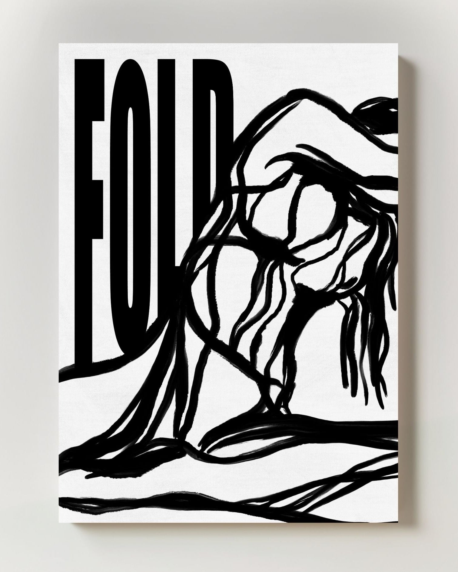 Fold Poster – Print Material Wandbild, moderne Kunst & Fine Art Print von Spawnd, handgefertigt & Made in Germany