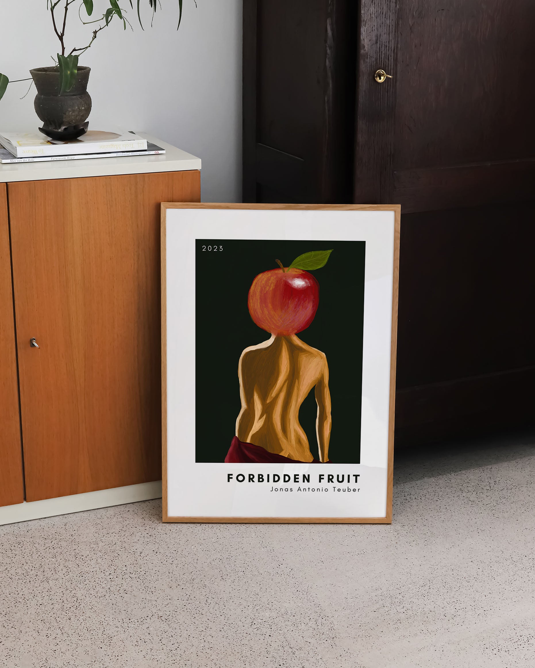Forbidden Fruit Poster – Print Material Wandbild, moderne Kunst & Fine Art Print von Spawnd, handgefertigt & Made in Germany