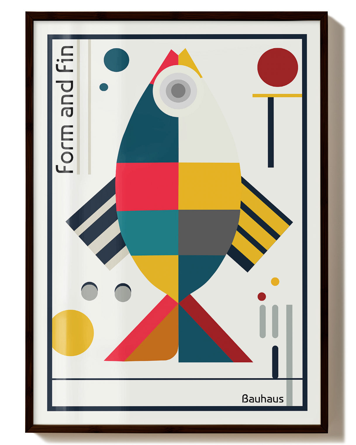 Form and Fin Poster – Print Material Wandbild, moderne Kunst & Fine Art Print von Spawnd, handgefertigt & Made in Germany