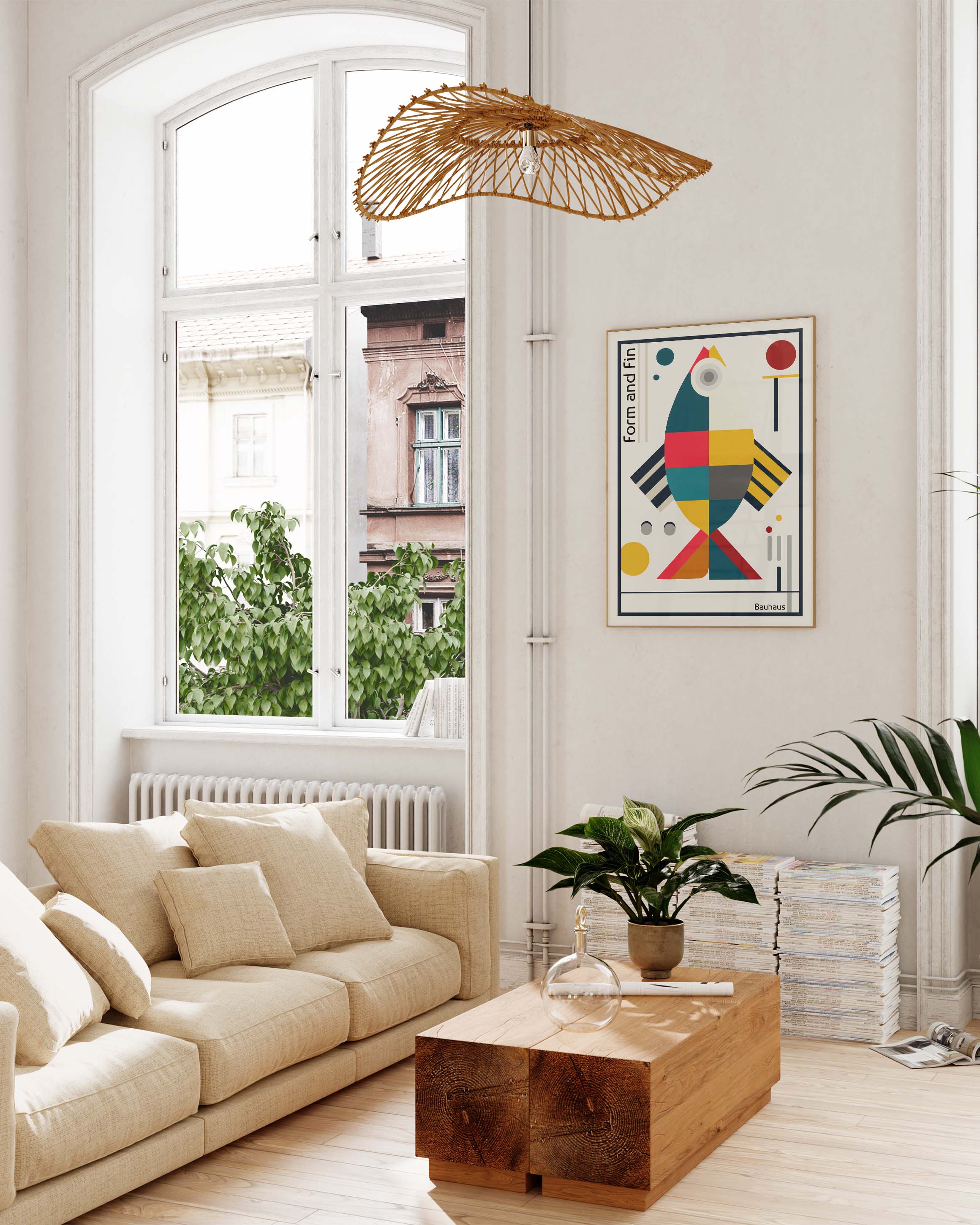 Form and Fin Poster – Print Material Wandbild, moderne Kunst & Fine Art Print von Spawnd, handgefertigt & Made in Germany