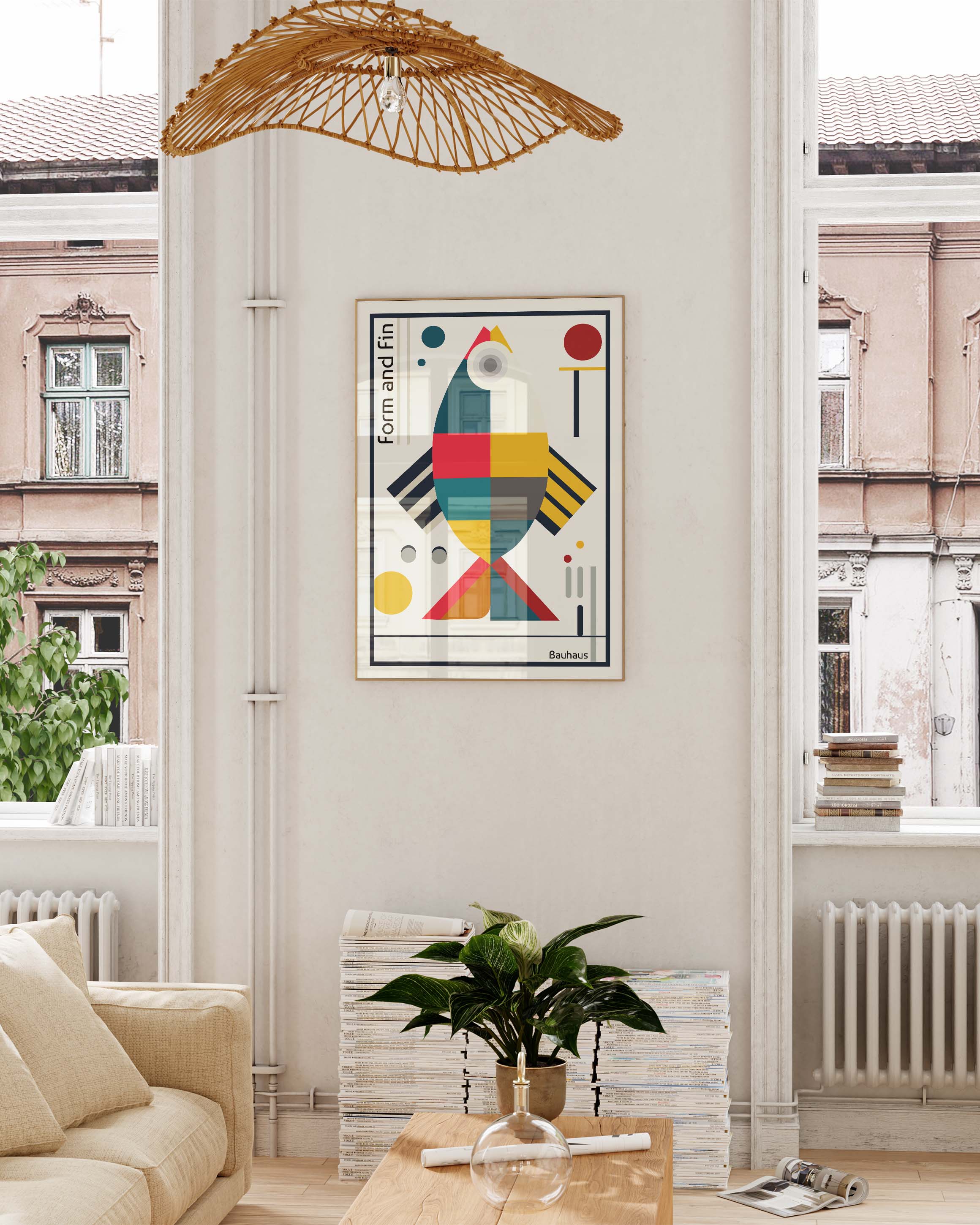 Form and Fin Poster – Print Material Wandbild, moderne Kunst & Fine Art Print von Spawnd, handgefertigt & Made in Germany