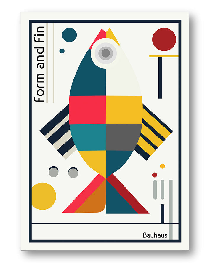 Form and Fin Poster – Print Material Wandbild, moderne Kunst & Fine Art Print von Spawnd, handgefertigt & Made in Germany