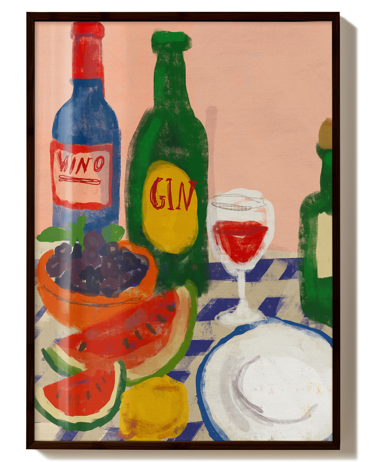 Fruity Dinner Poster – Print Material Wandbild, moderne Kunst & Fine Art Print von Spawnd, handgefertigt & Made in Germany
