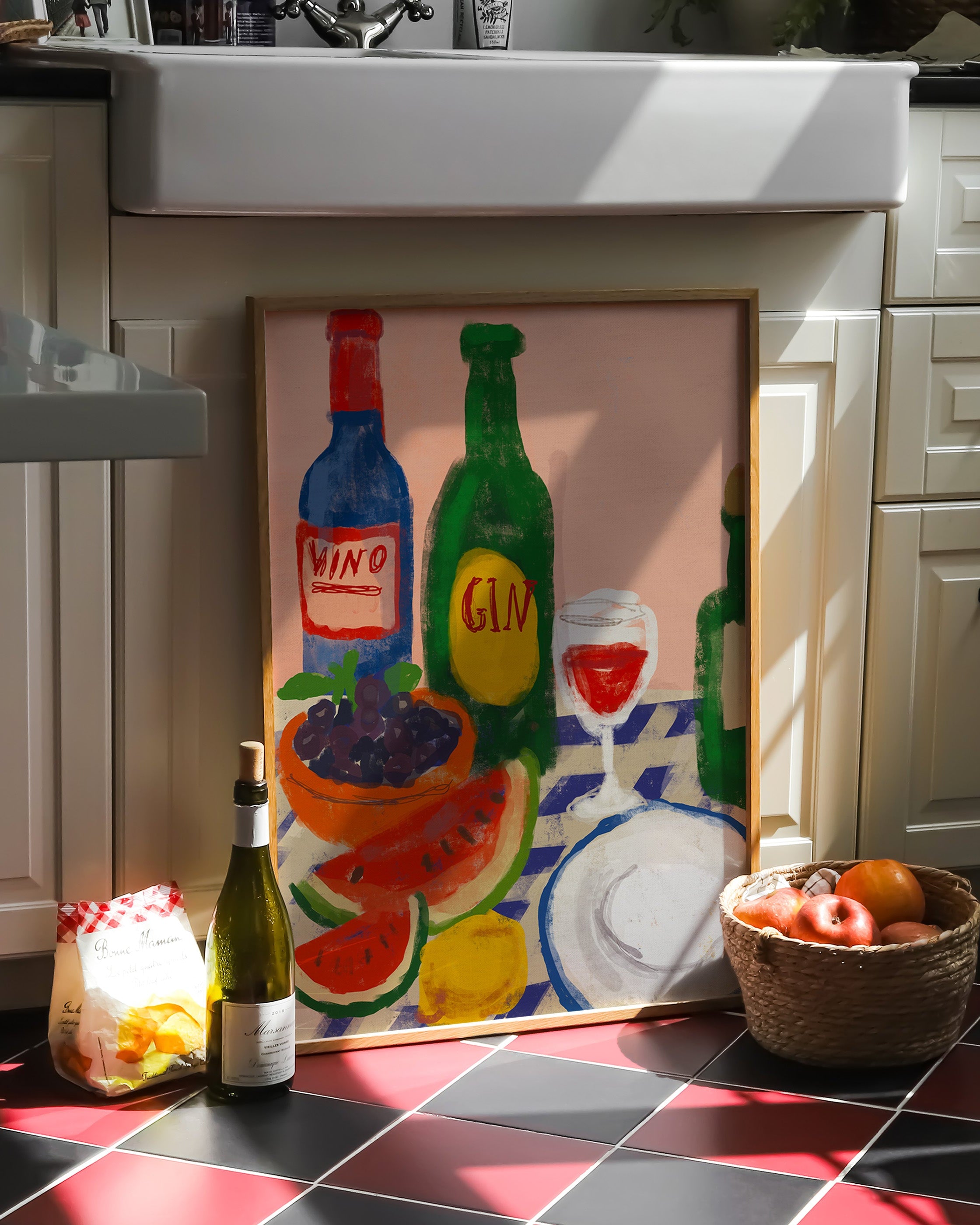 Fruity Dinner Poster – Print Material Wandbild, moderne Kunst & Fine Art Print von Spawnd, handgefertigt & Made in Germany