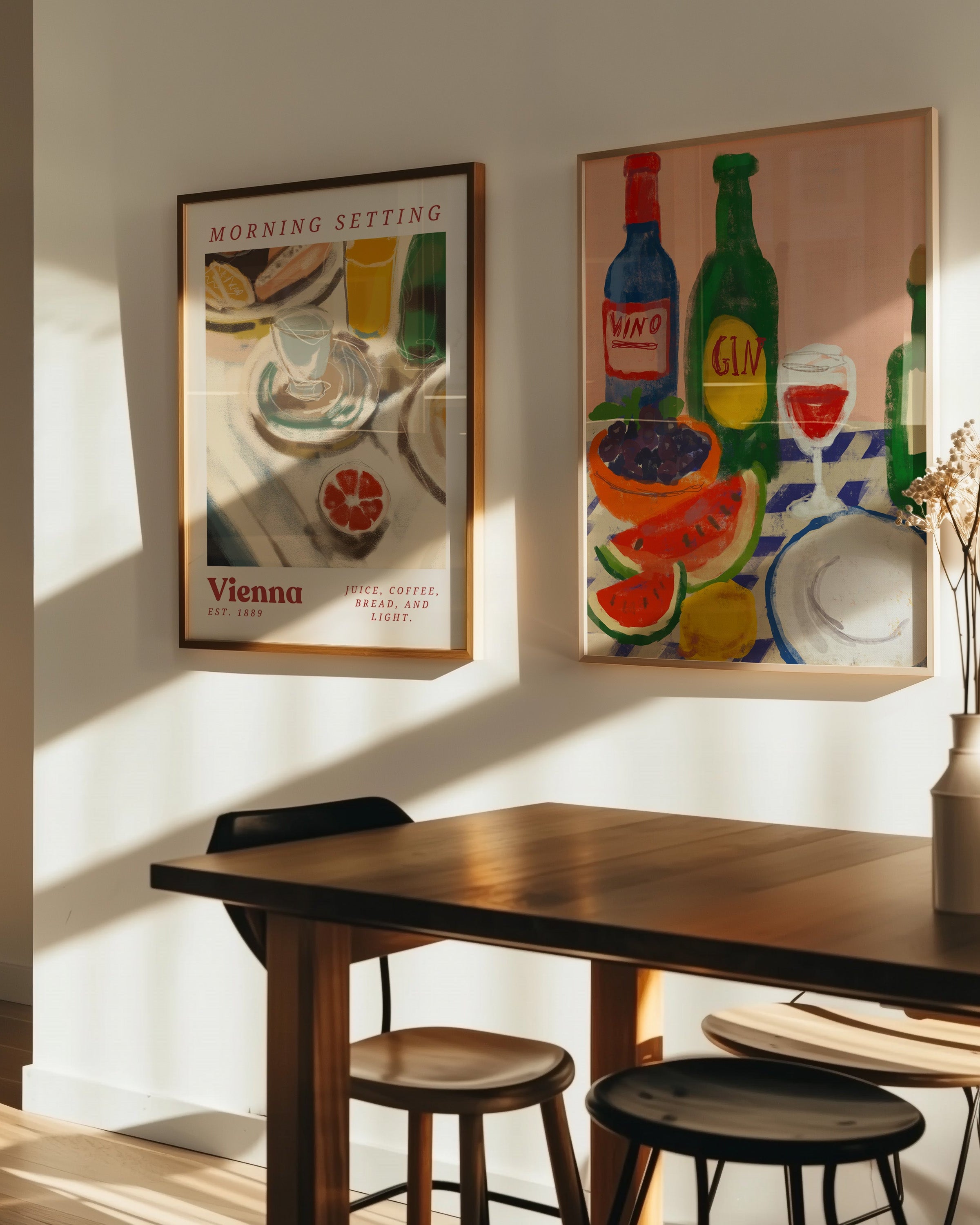 Fruity Dinner Poster – Print Material Wandbild, moderne Kunst & Fine Art Print von Spawnd, handgefertigt & Made in Germany