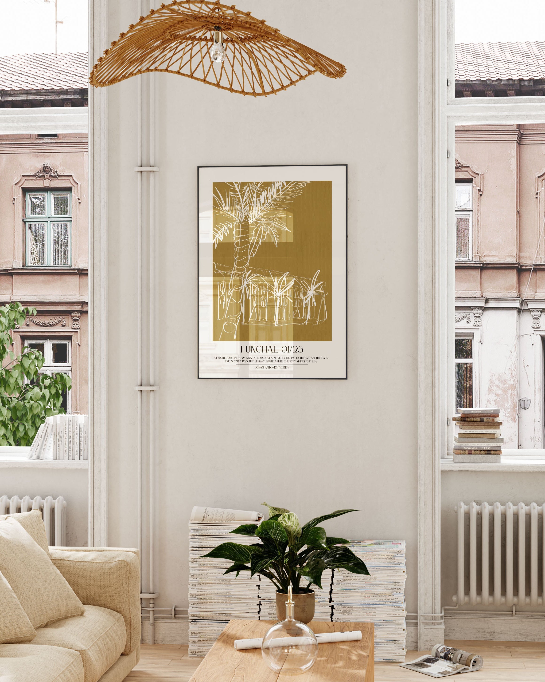 Funchal Poster – Print Material Wandbild, moderne Kunst & Fine Art Print von Spawnd, handgefertigt & Made in Germany