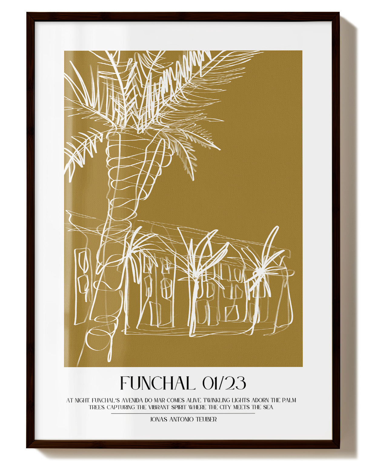 Funchal Poster – Print Material Wandbild, moderne Kunst & Fine Art Print von Spawnd, handgefertigt & Made in Germany