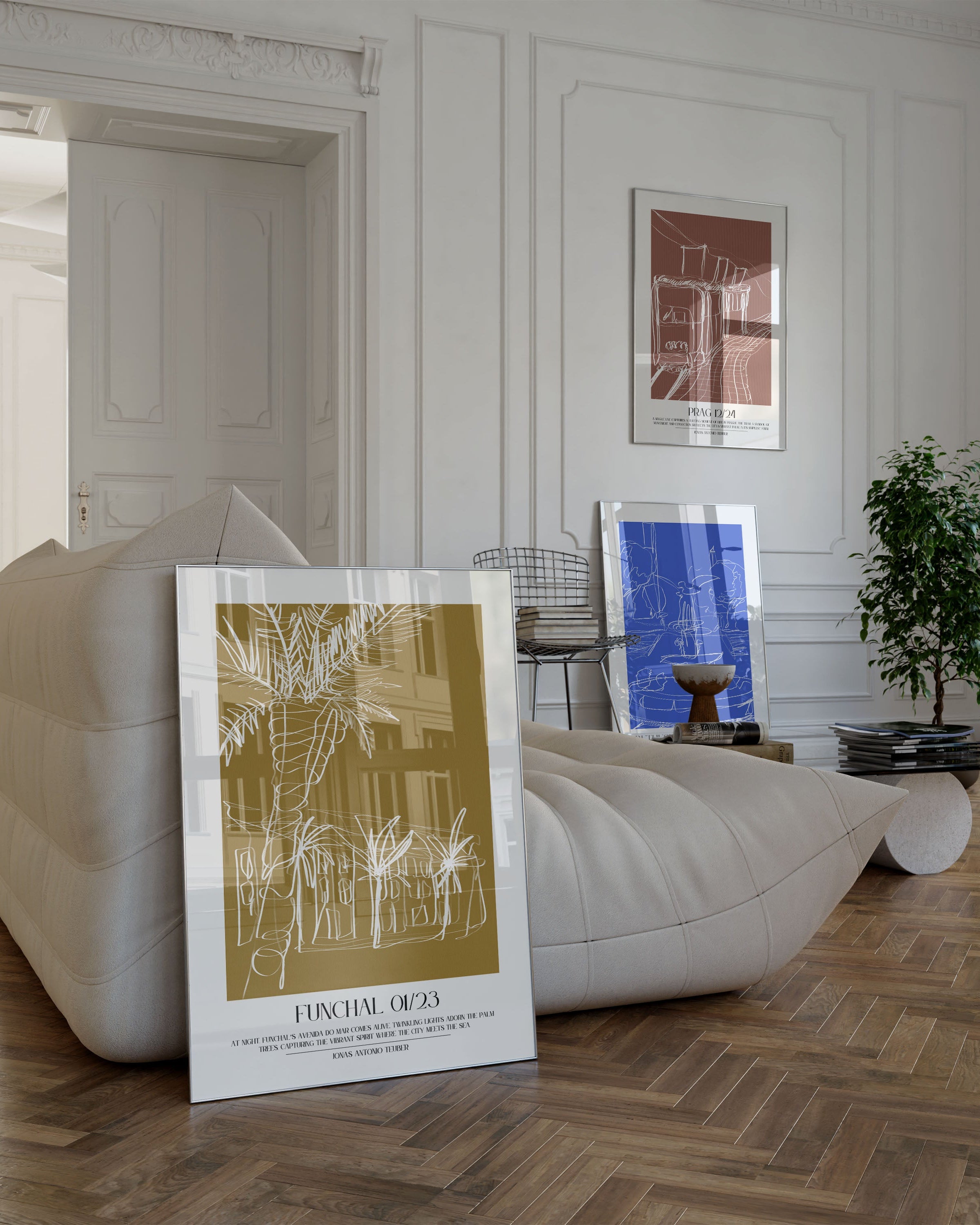 Funchal Poster – Print Material Wandbild, moderne Kunst & Fine Art Print von Spawnd, handgefertigt & Made in Germany