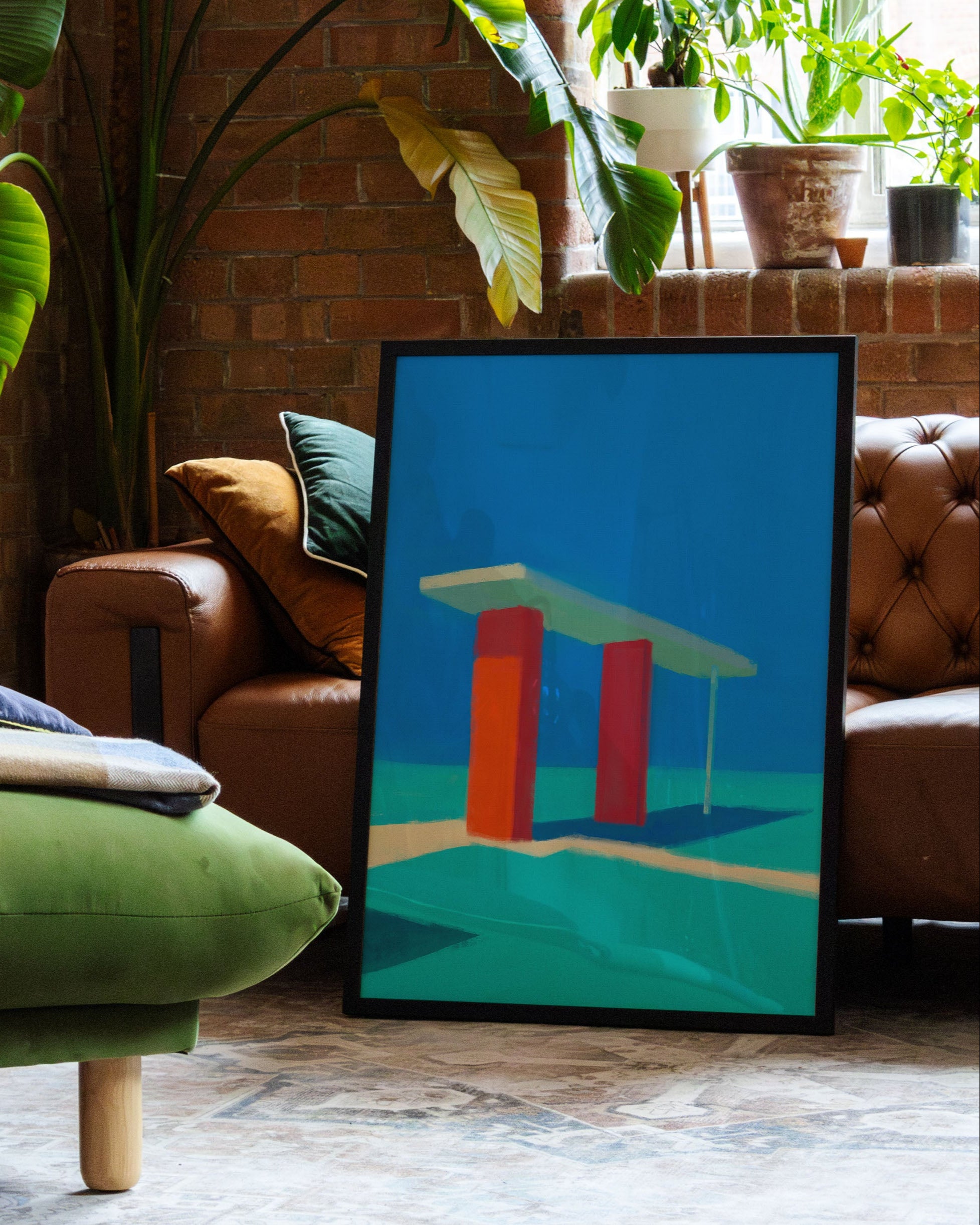 Gasstation Poster – Print Material Wandbild, moderne Kunst & Fine Art Print von Spawnd, handgefertigt & Made in Germany