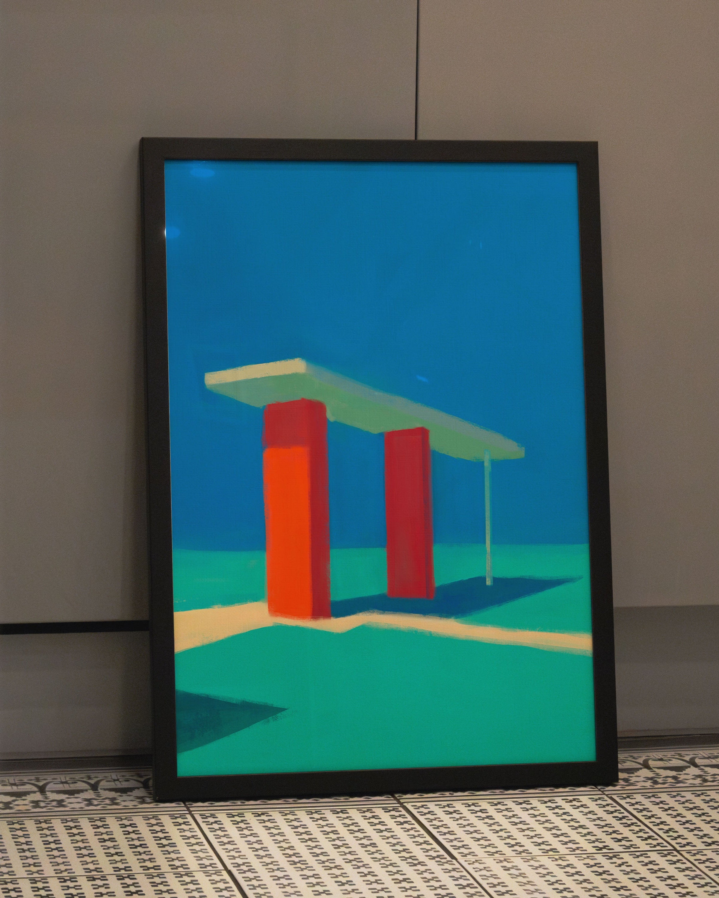 Gasstation Poster – Print Material Wandbild, moderne Kunst & Fine Art Print von Spawnd, handgefertigt & Made in Germany
