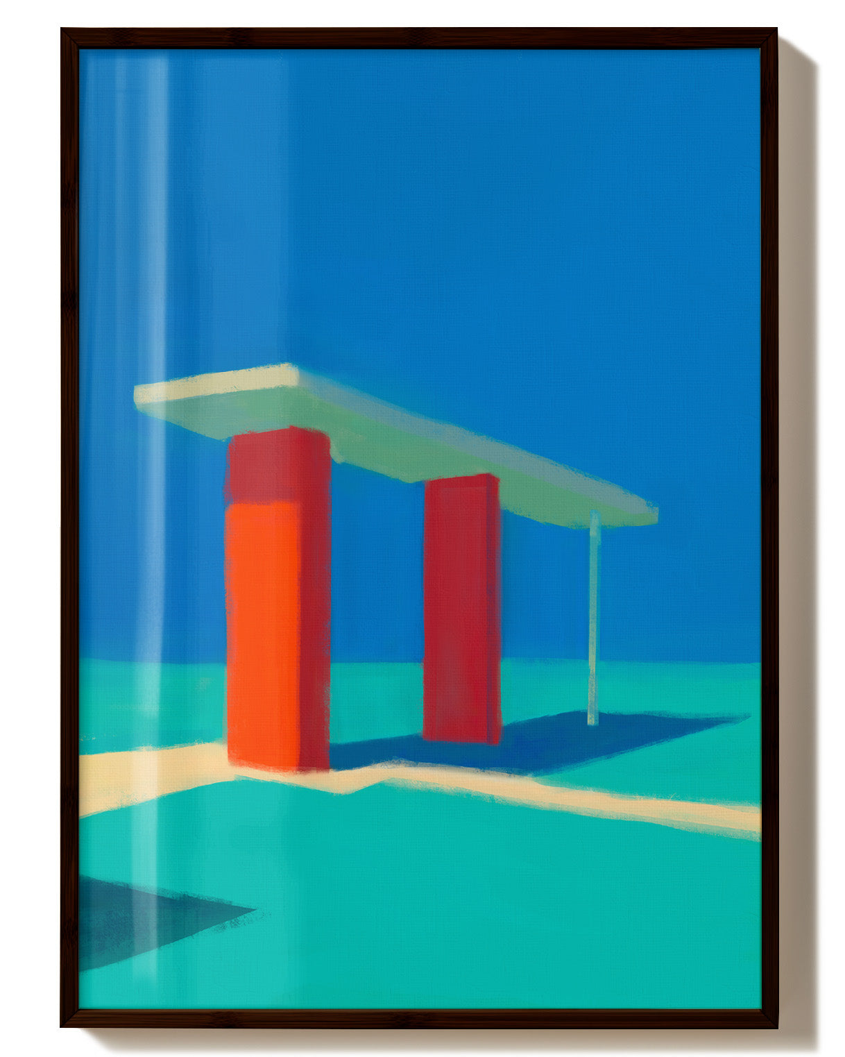 Gasstation Poster – Print Material Wandbild, moderne Kunst & Fine Art Print von Spawnd, handgefertigt & Made in Germany