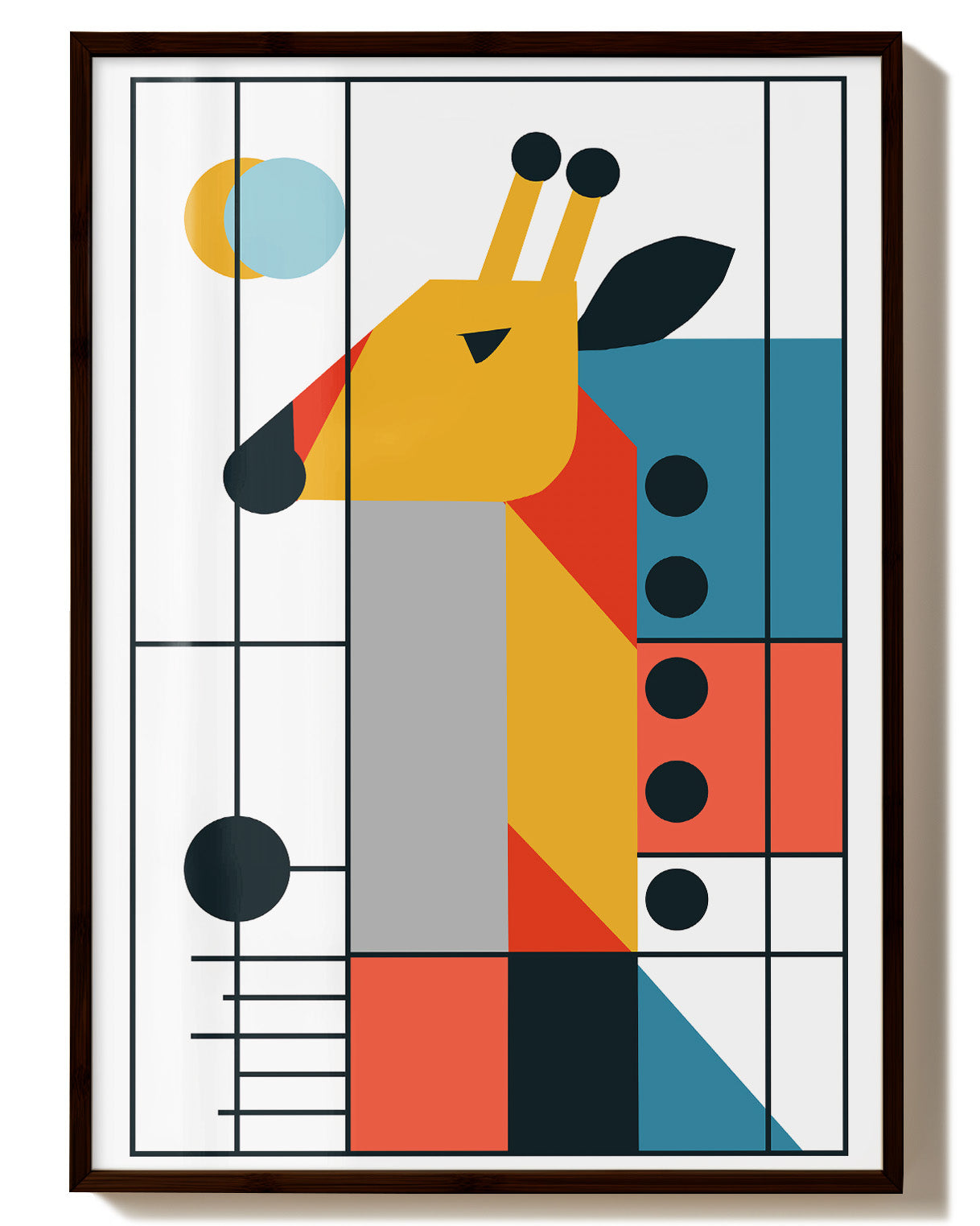 Giraffe Poster – Print Material Wandbild, moderne Kunst & Fine Art Print von Spawnd, handgefertigt & Made in Germany