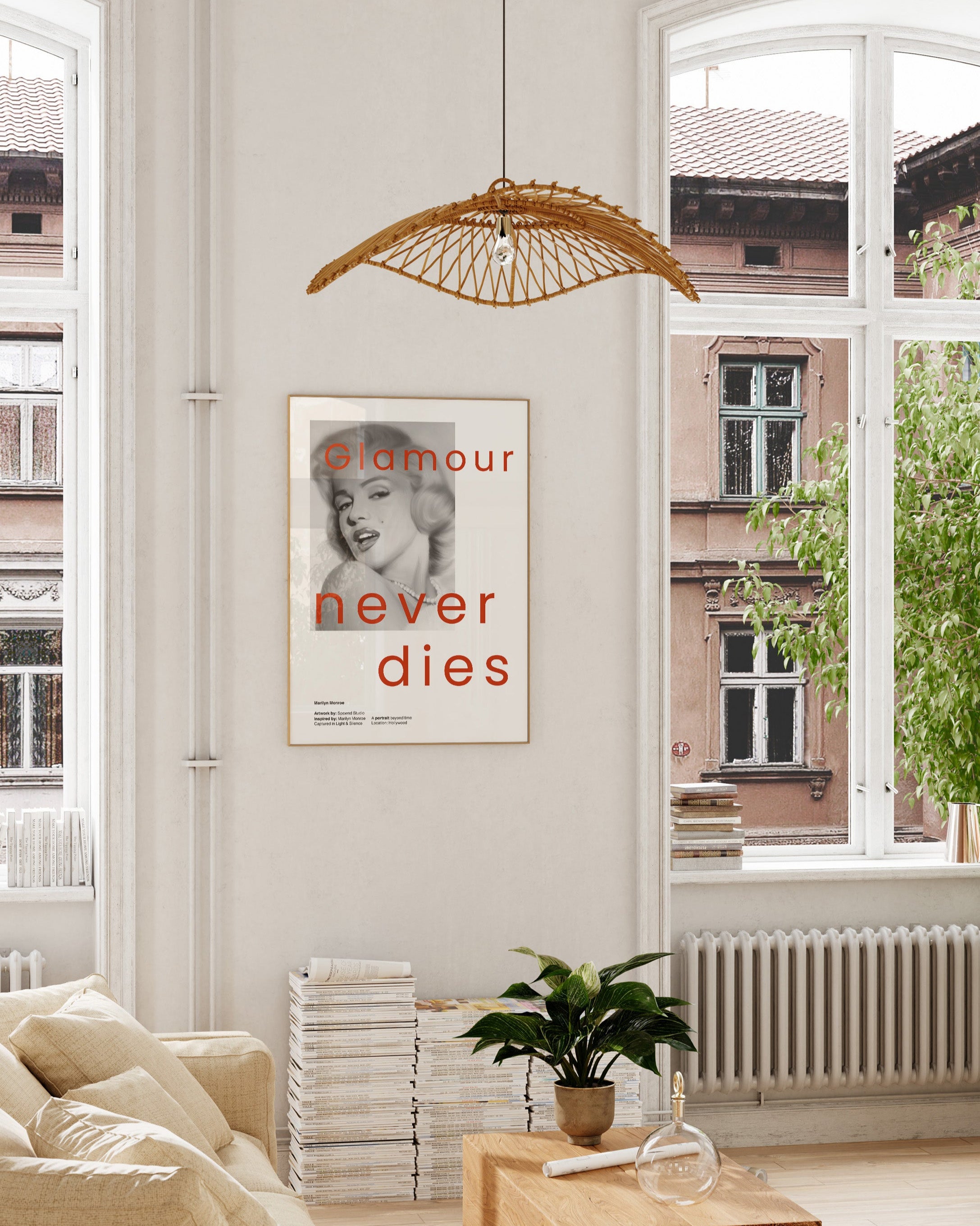 Glamour never Dies Poster – Print Material Wandbild, moderne Kunst & Fine Art Print von Spawnd, handgefertigt & Made in Germany